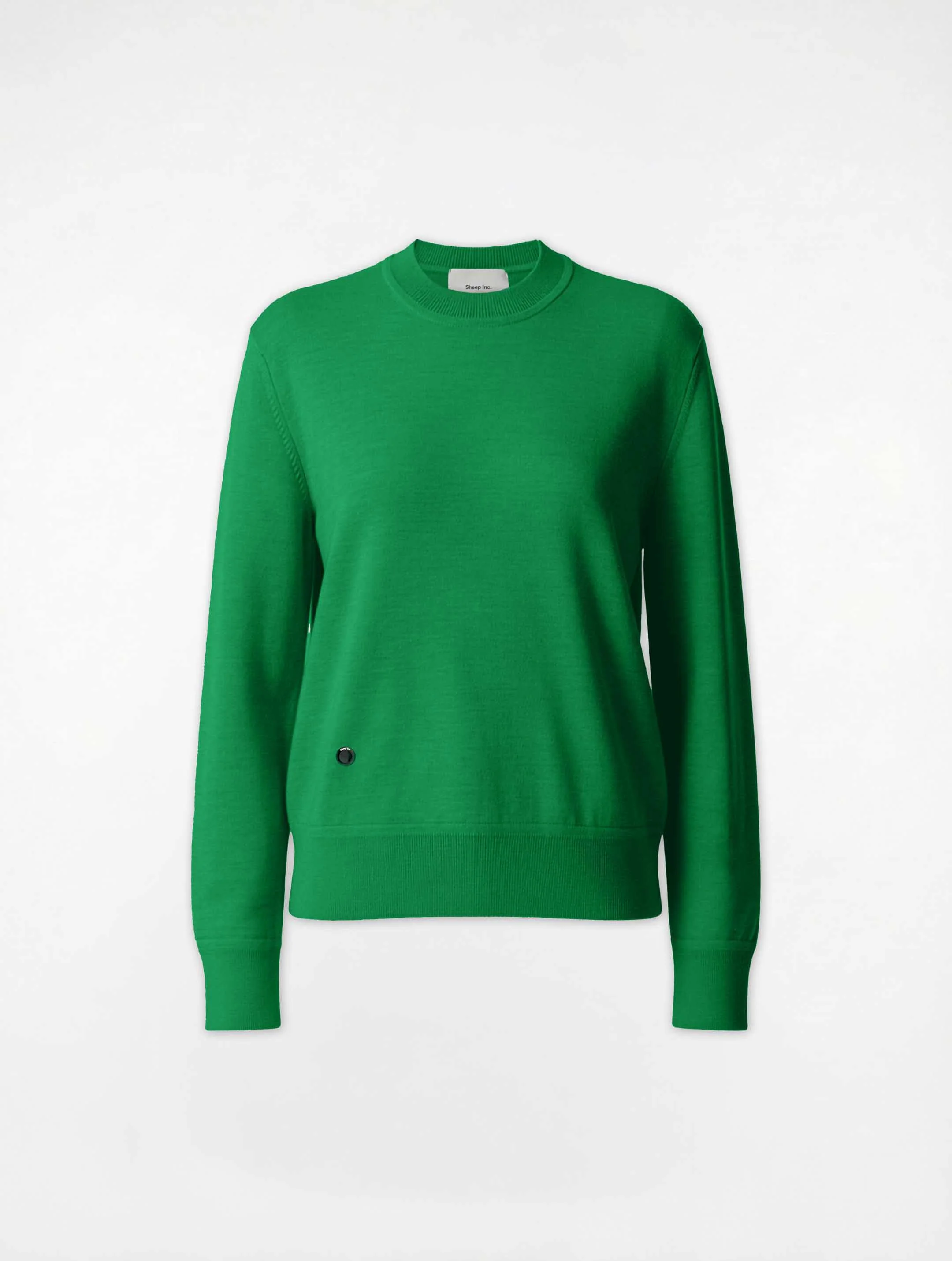 The Boxy Knitted Crewneck - Bottle Green - Image 4