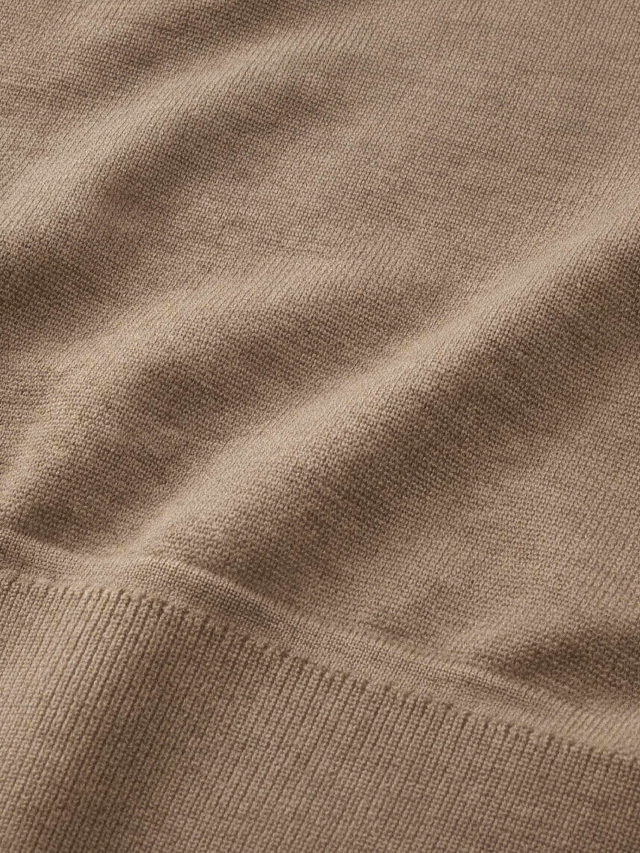 The Boxy Knitted Crewneck - Fawn Brown - Image 4