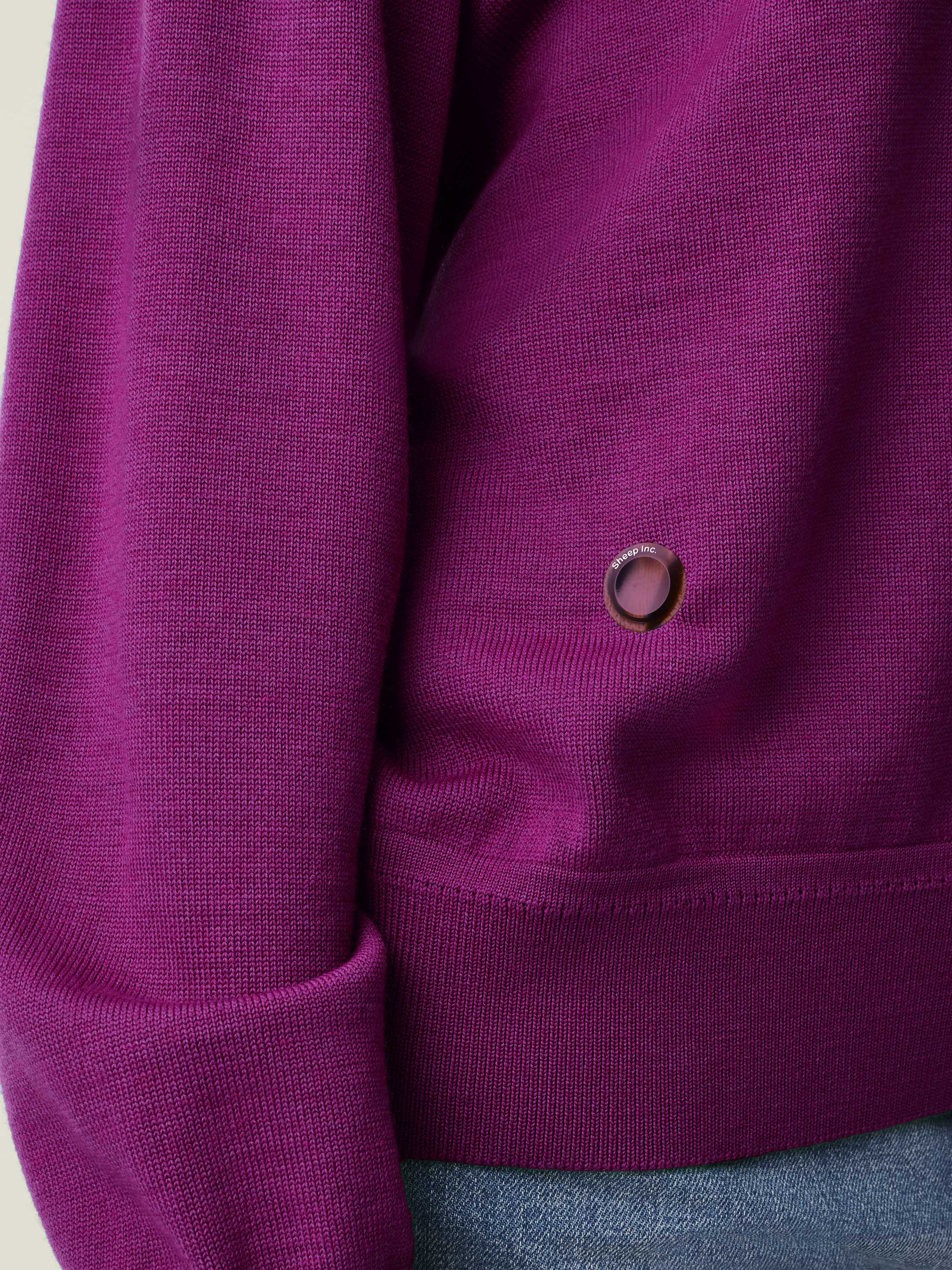 The Boxy Knitted Crewneck - Royal Purple - Image 3