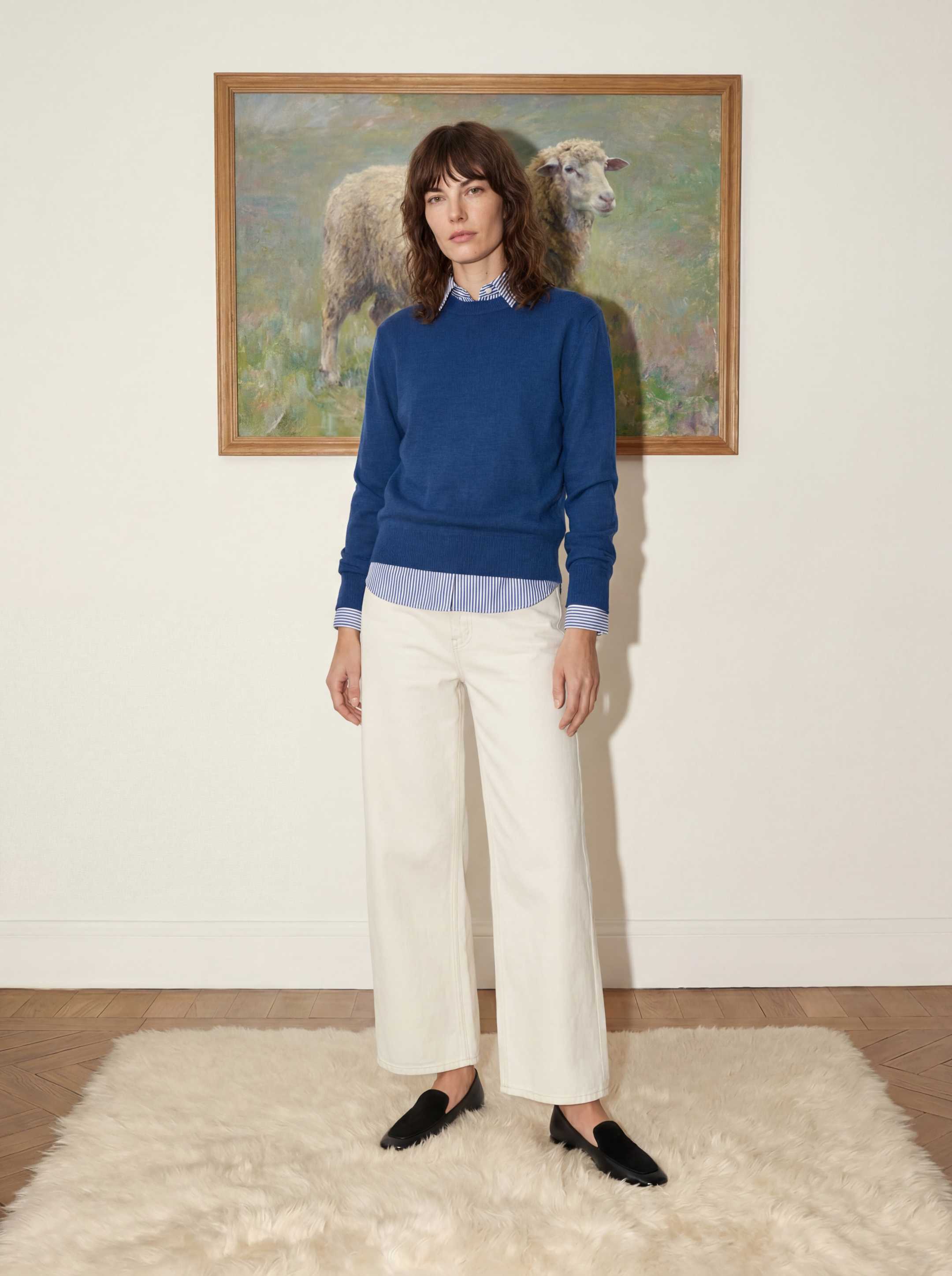 The Boxy Knitted Crewneck - Tasman Blue - Image 3