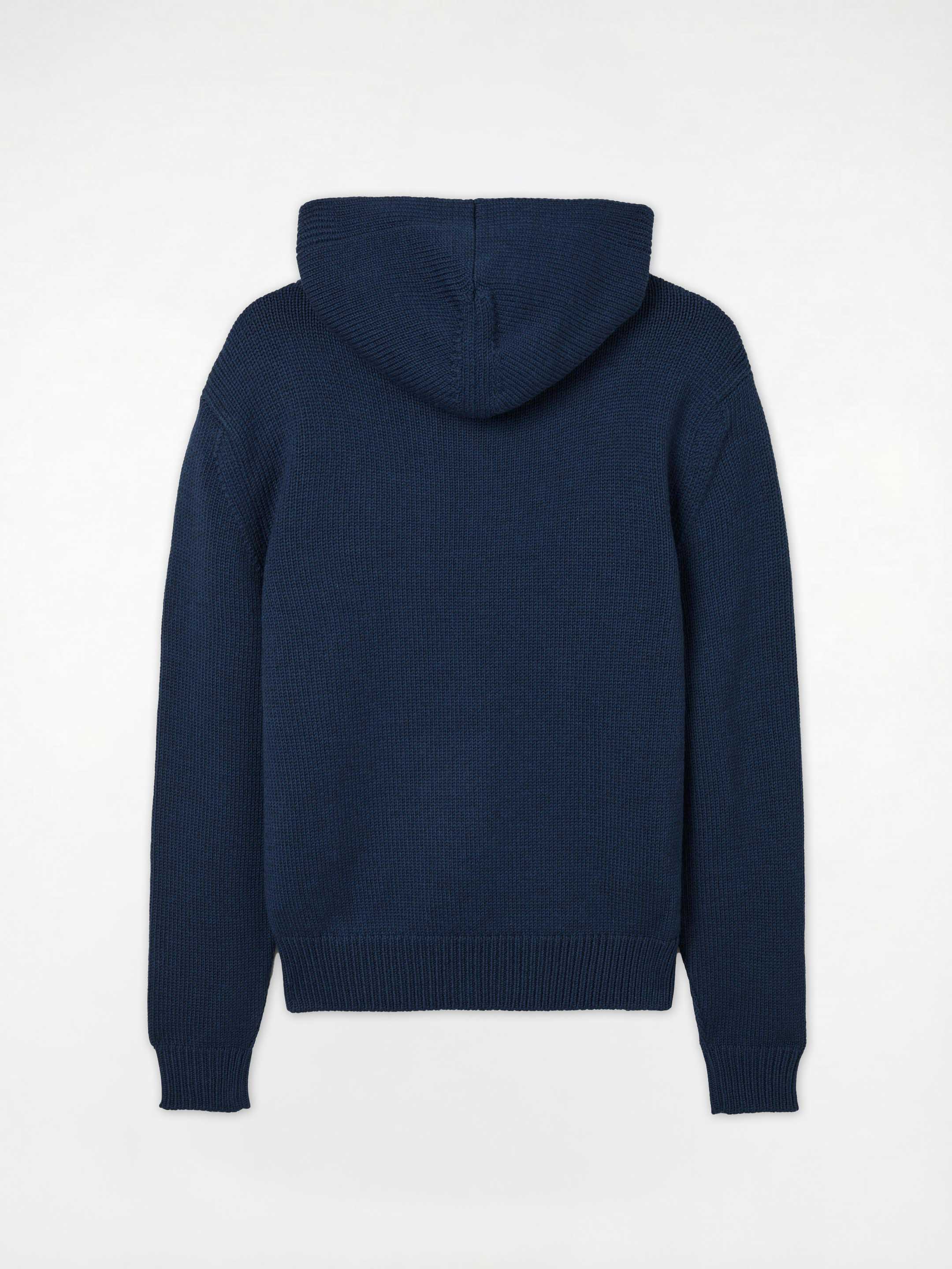 The Chunky Knit Hoodie - Atlantic Blue - Image 4
