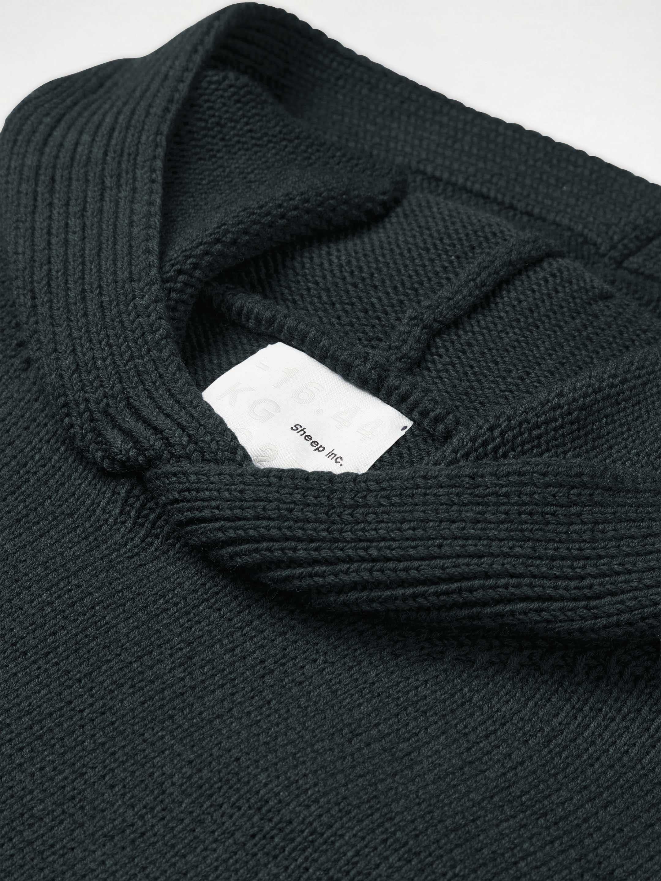The Chunky Knit Hoodie - Forest Green - Image 5