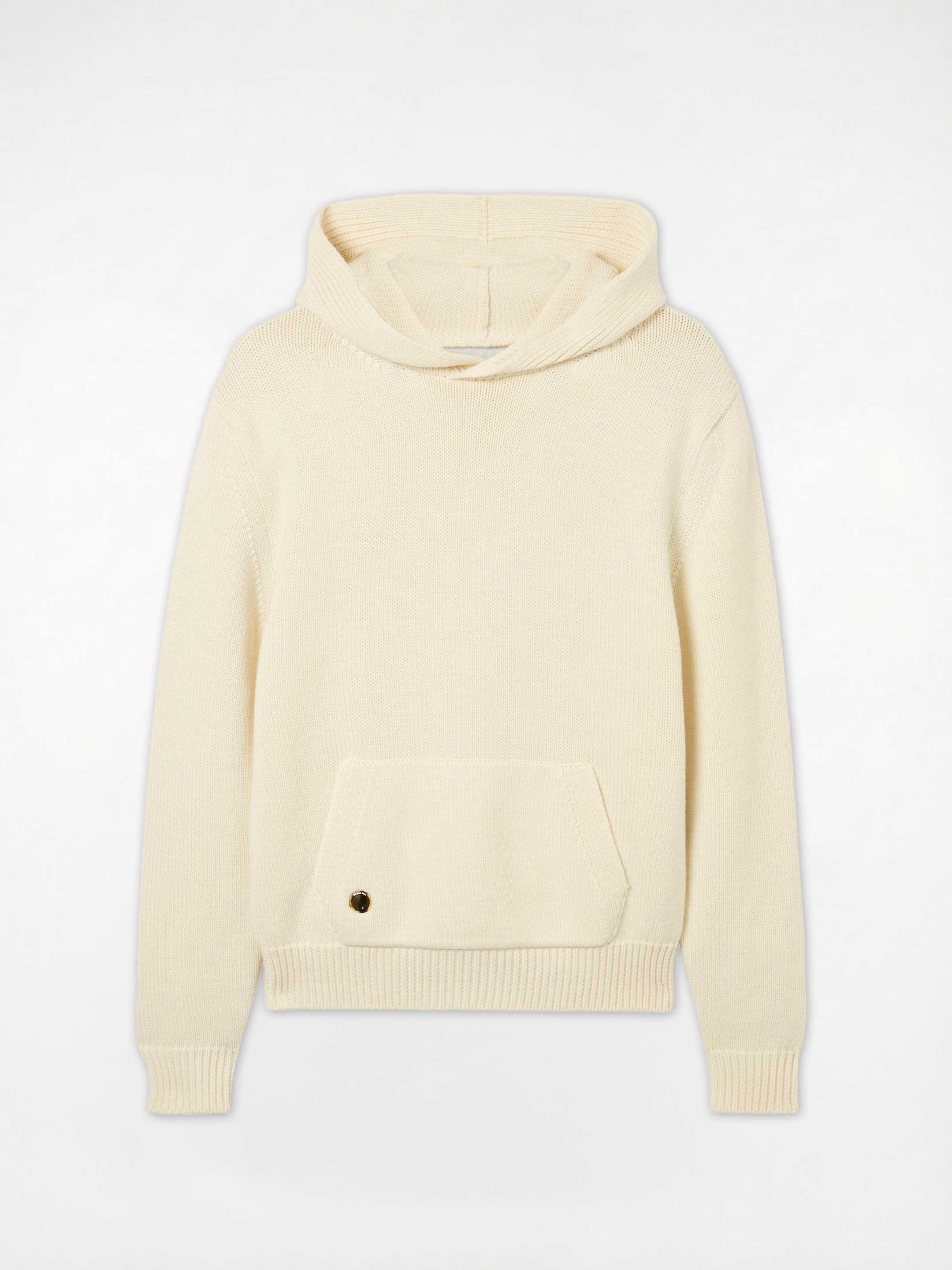 The Chunky Knit Hoodie - Raw White - Image 3