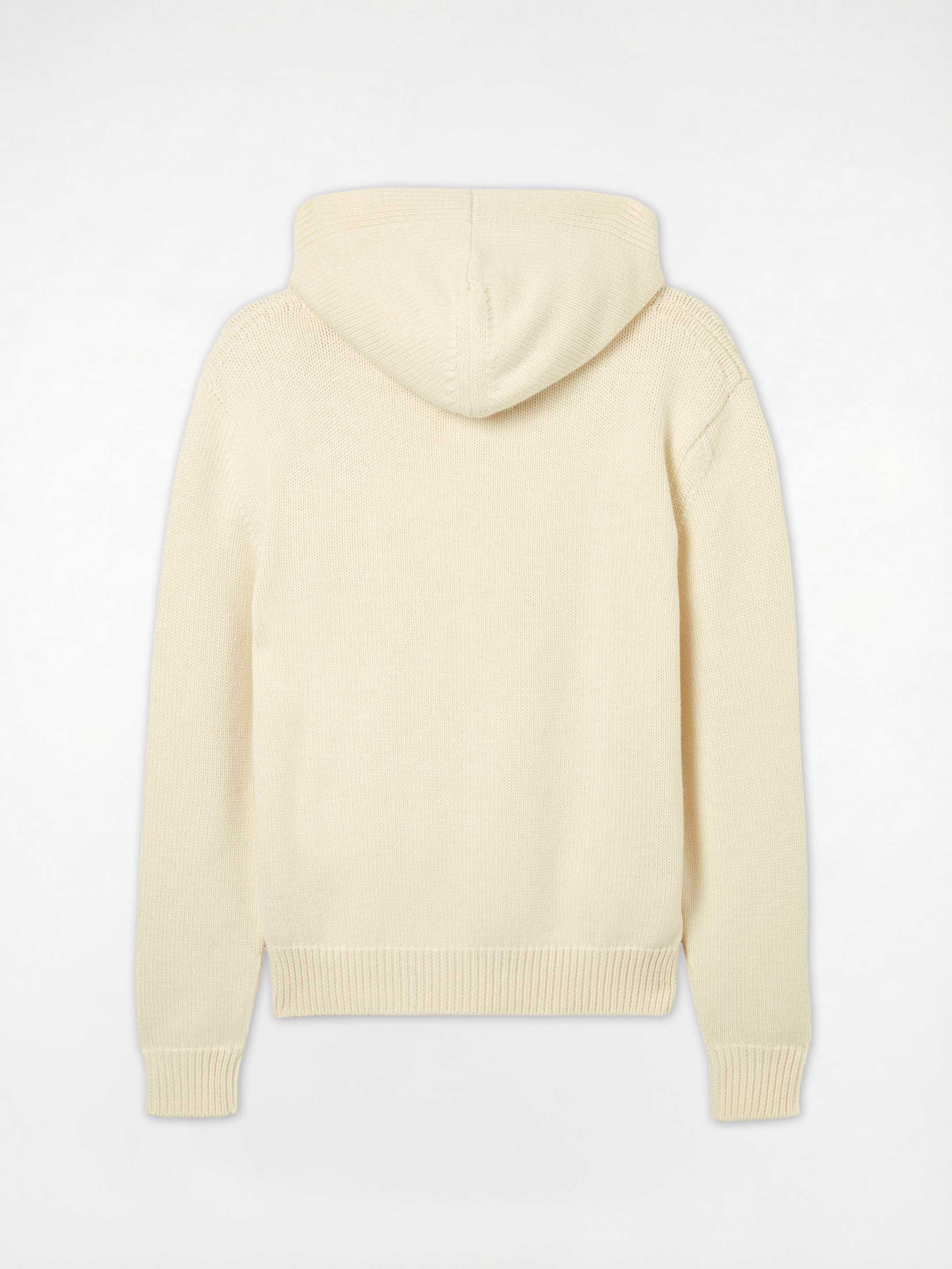 The Chunky Knit Hoodie - Raw White - Image 4