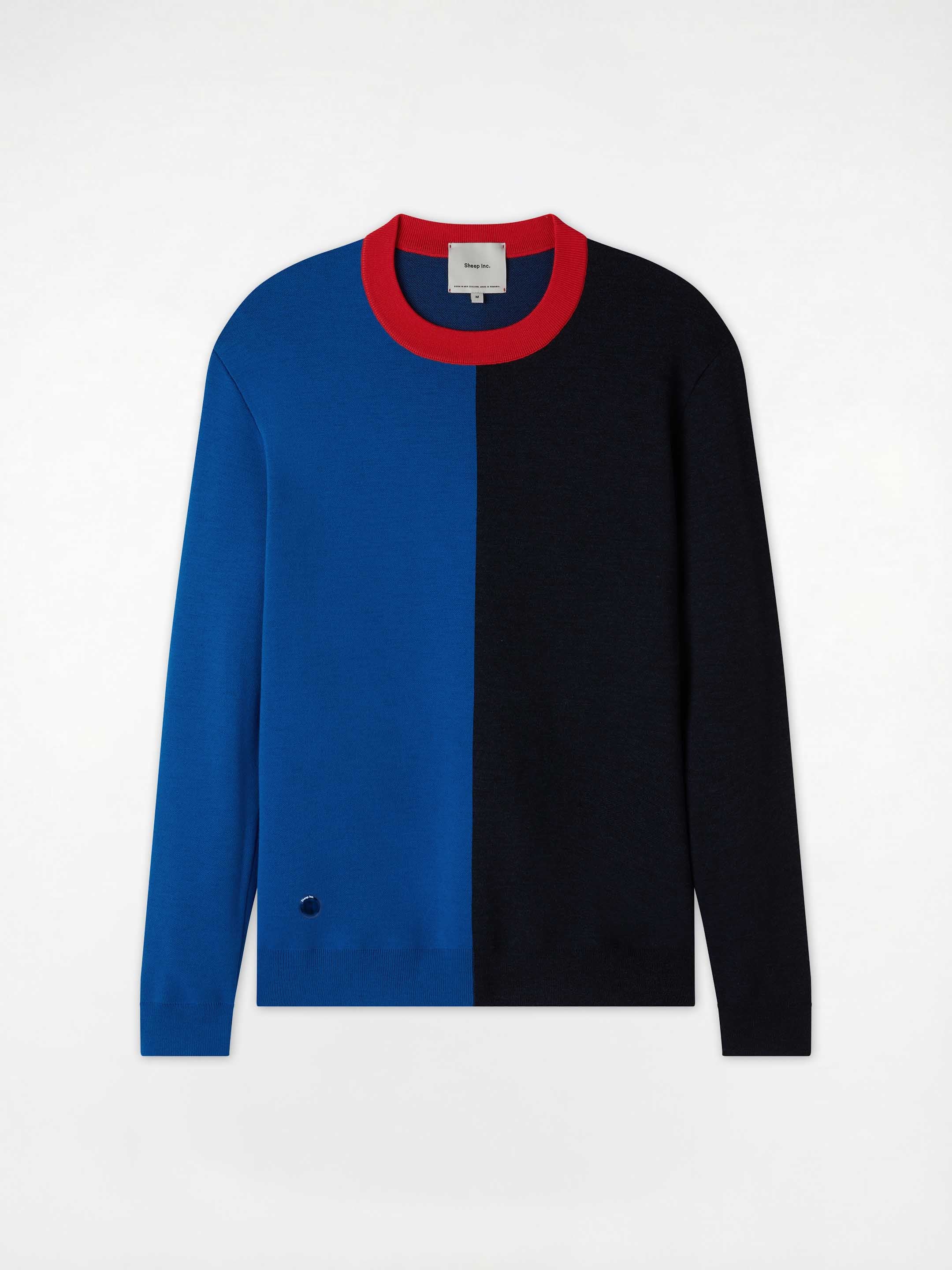 The Colourblock Crewneck - Pacific Blue - Image 7
