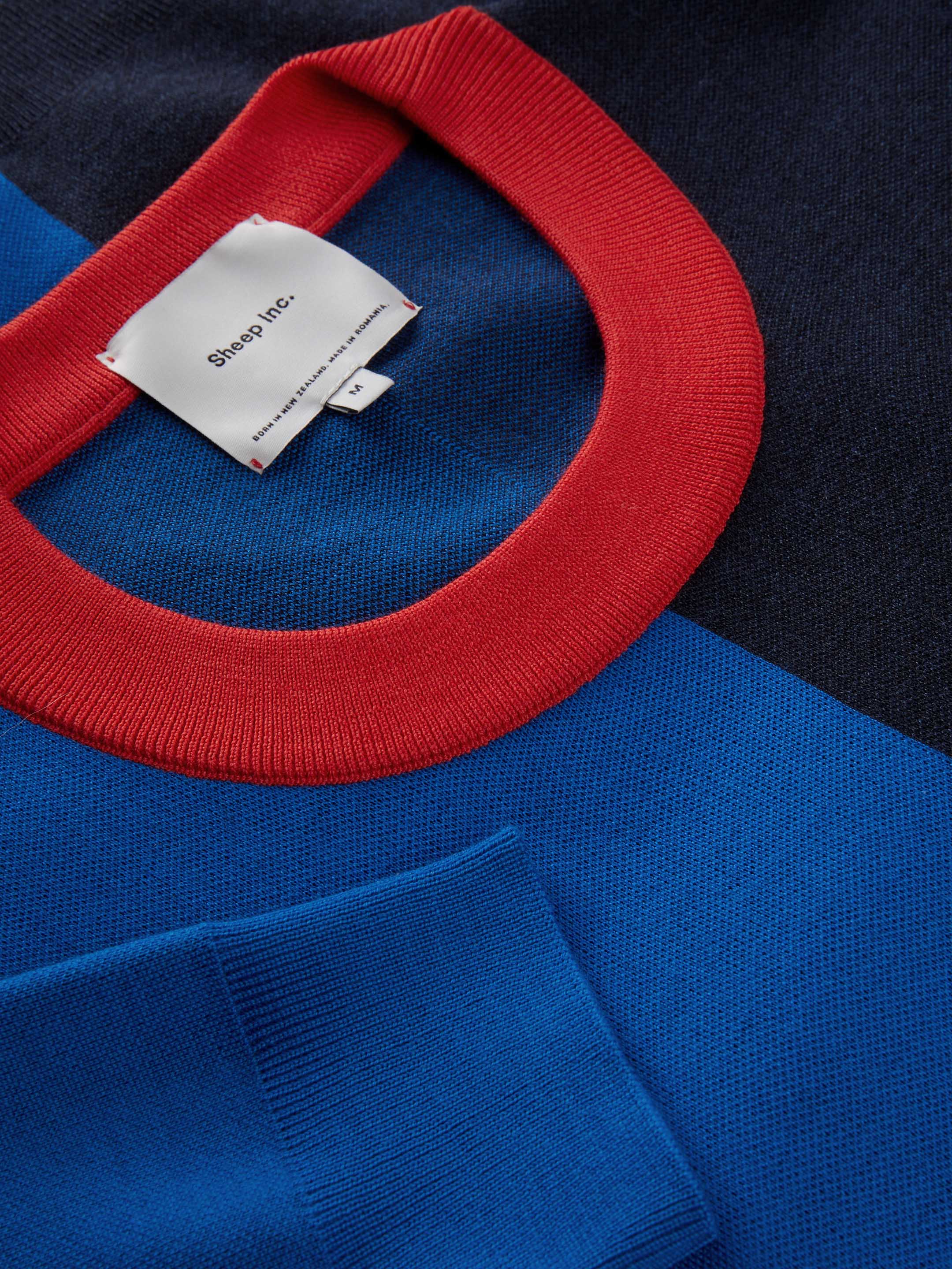 The Colourblock Crewneck - Pacific Blue - Image 9