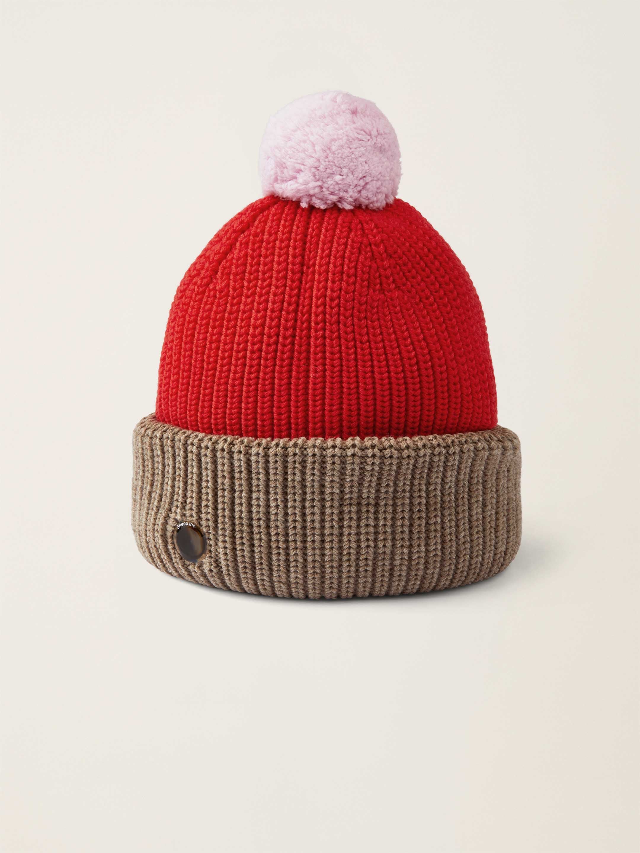 The Iconic Bobble Beanie - Poppy Red - Image 3