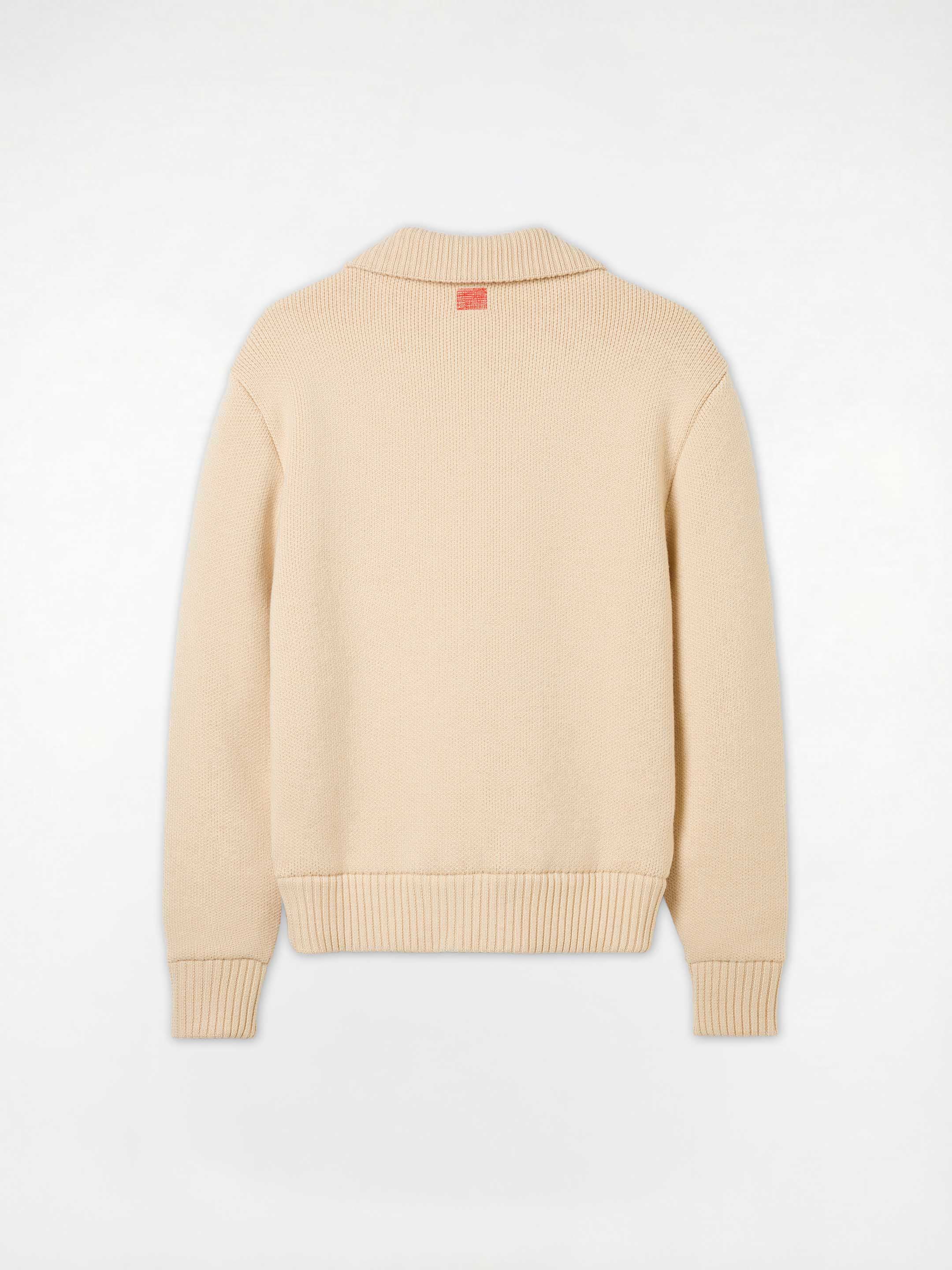 The Knitted Bomber - Almond White - Image 7