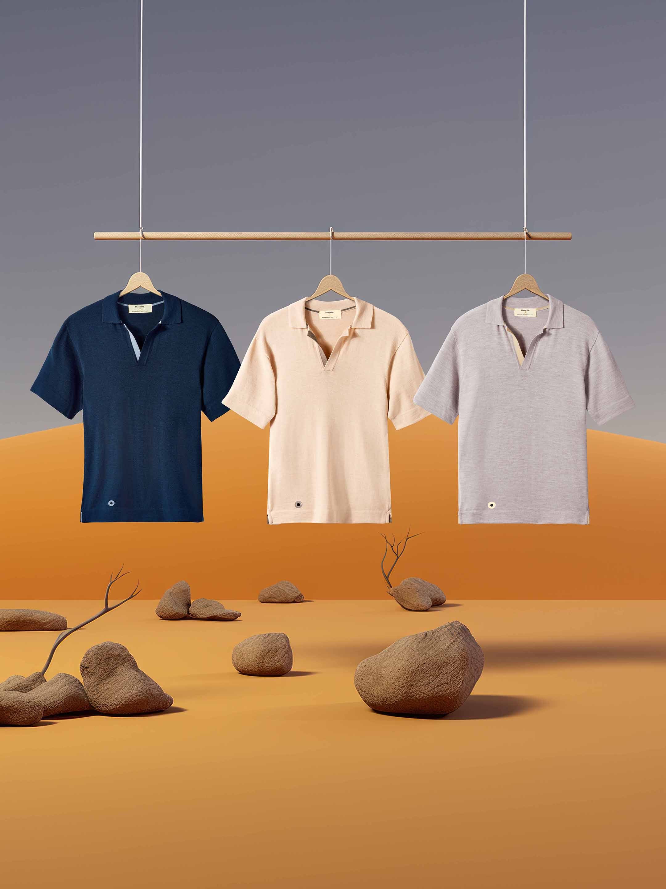 The Knitted Polo Shirt - Atlantic Blue - Image 4