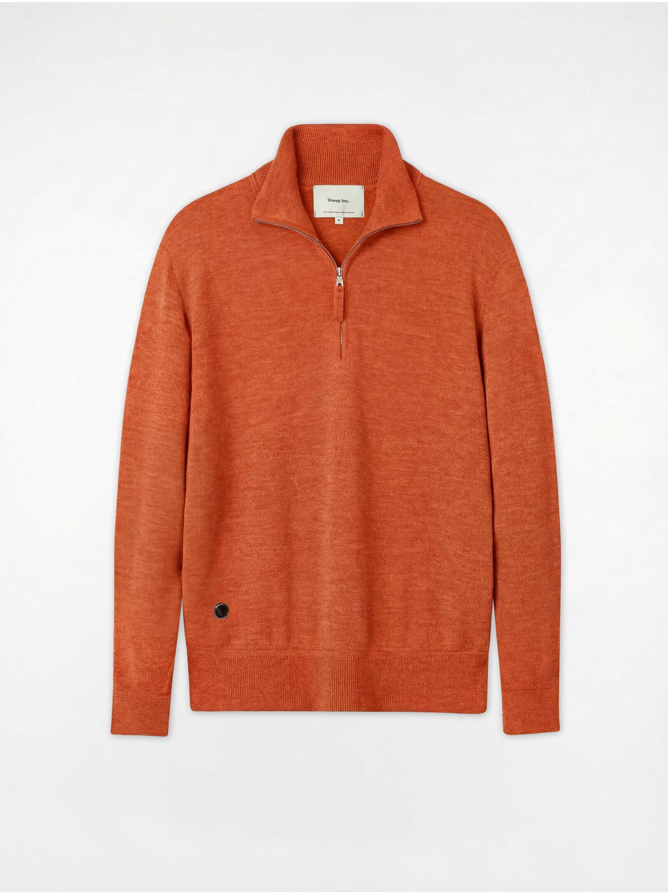 The Knitted Quarter Zip - Burnt Orange - Image 8