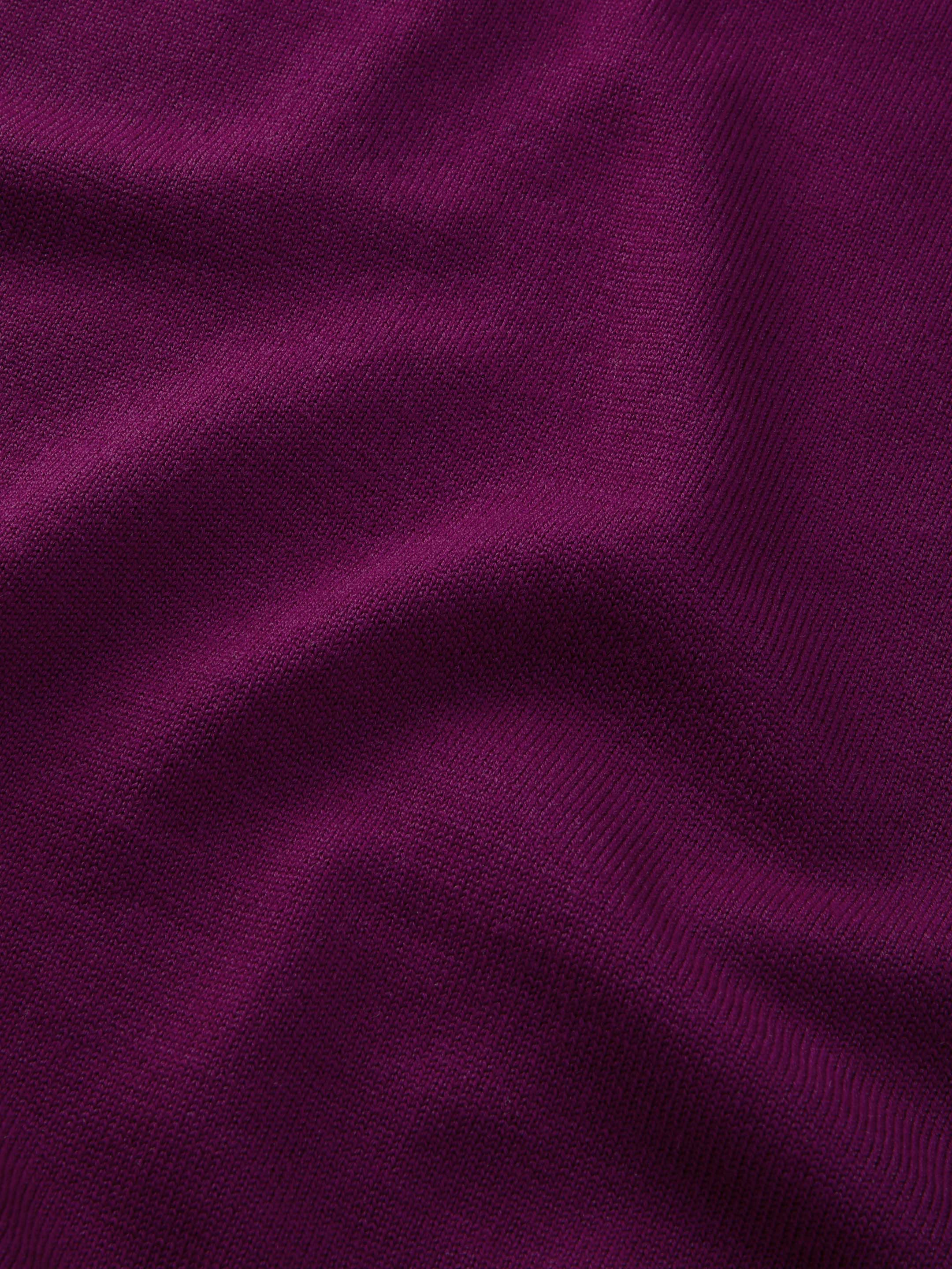 The Knitted Quarter Zip - Royal Purple - Image 11