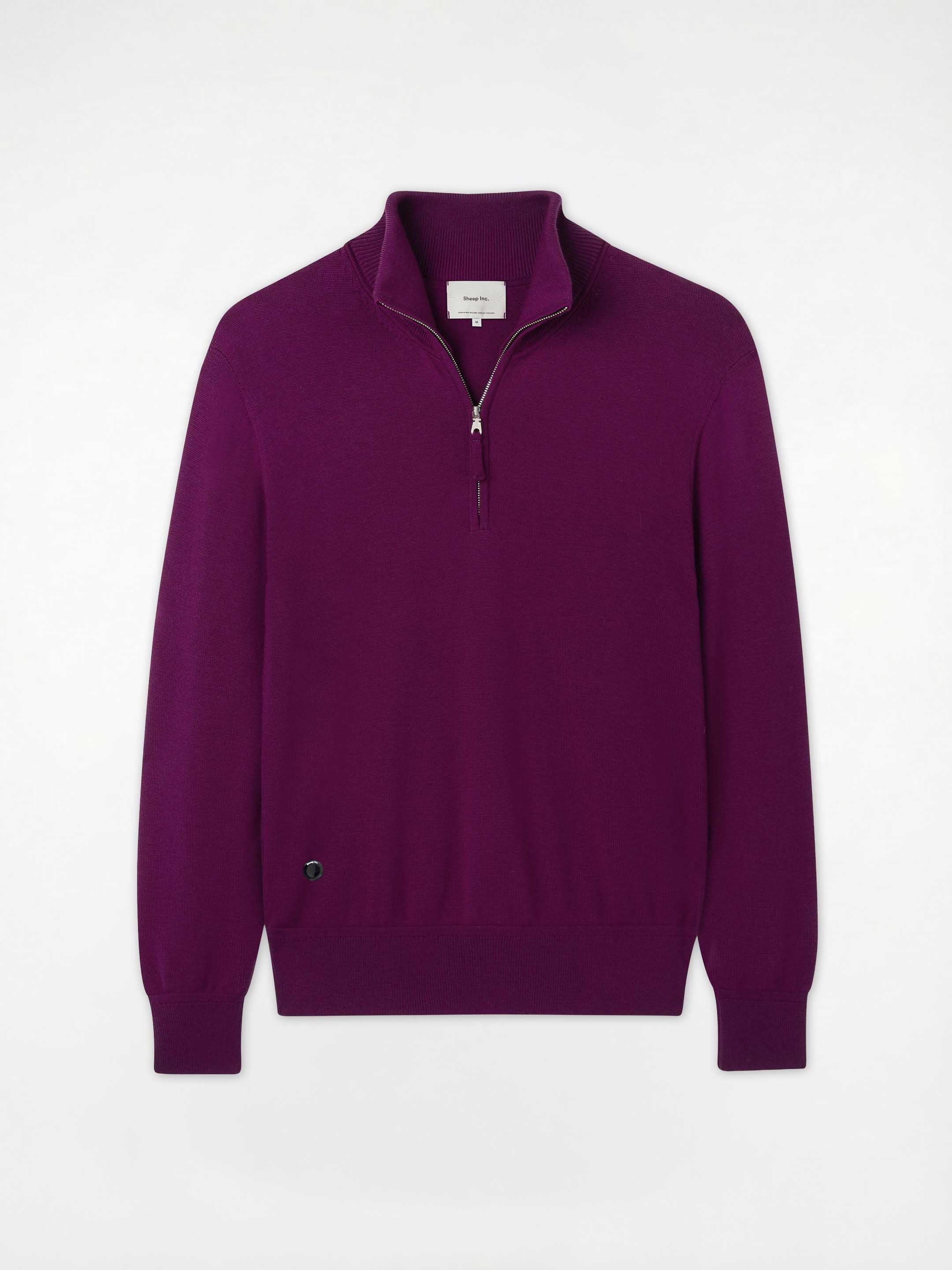 The Knitted Quarter Zip - Royal Purple - Image 9