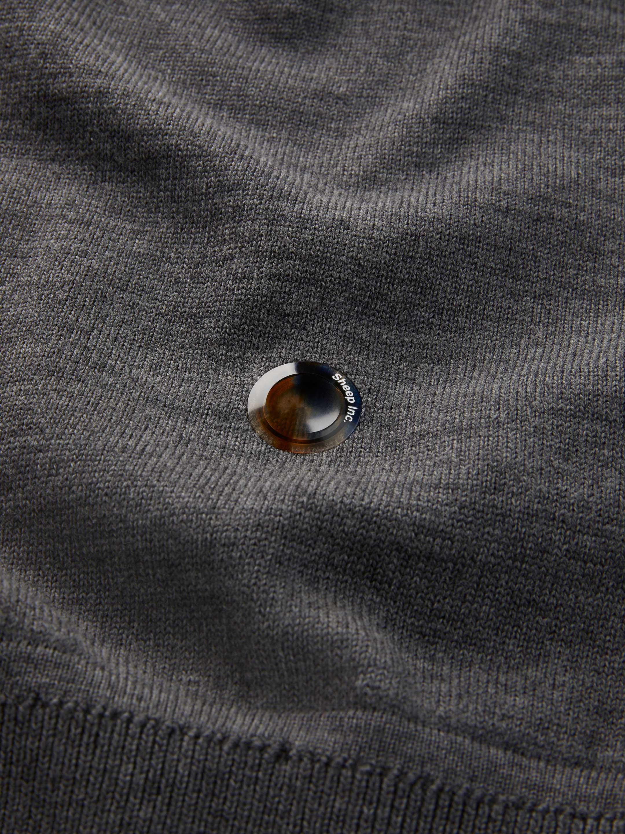 The Knitted Quarter Zip - Slate Grey - Image 10