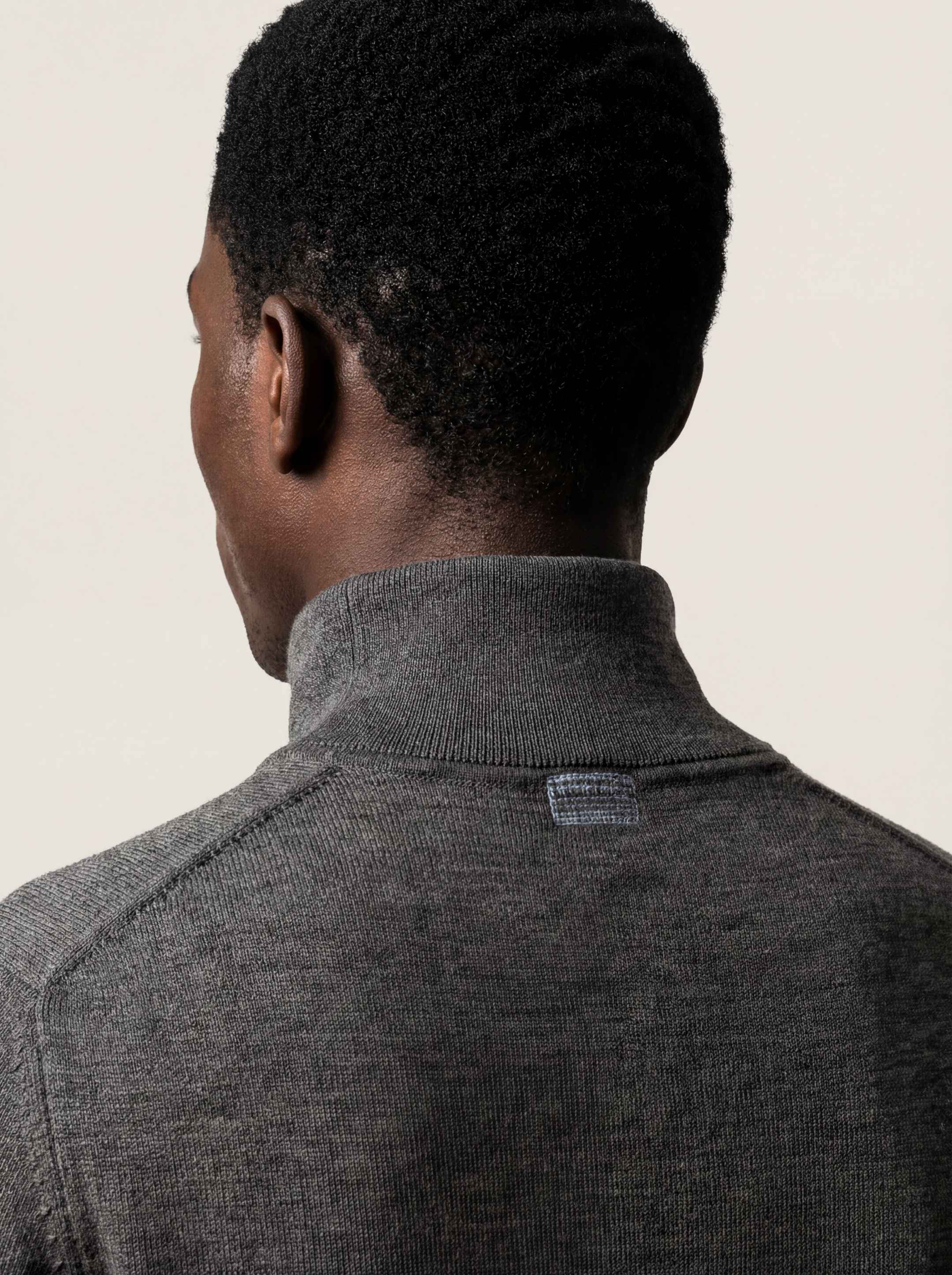 The Knitted Quarter Zip - Slate Grey - Image 5