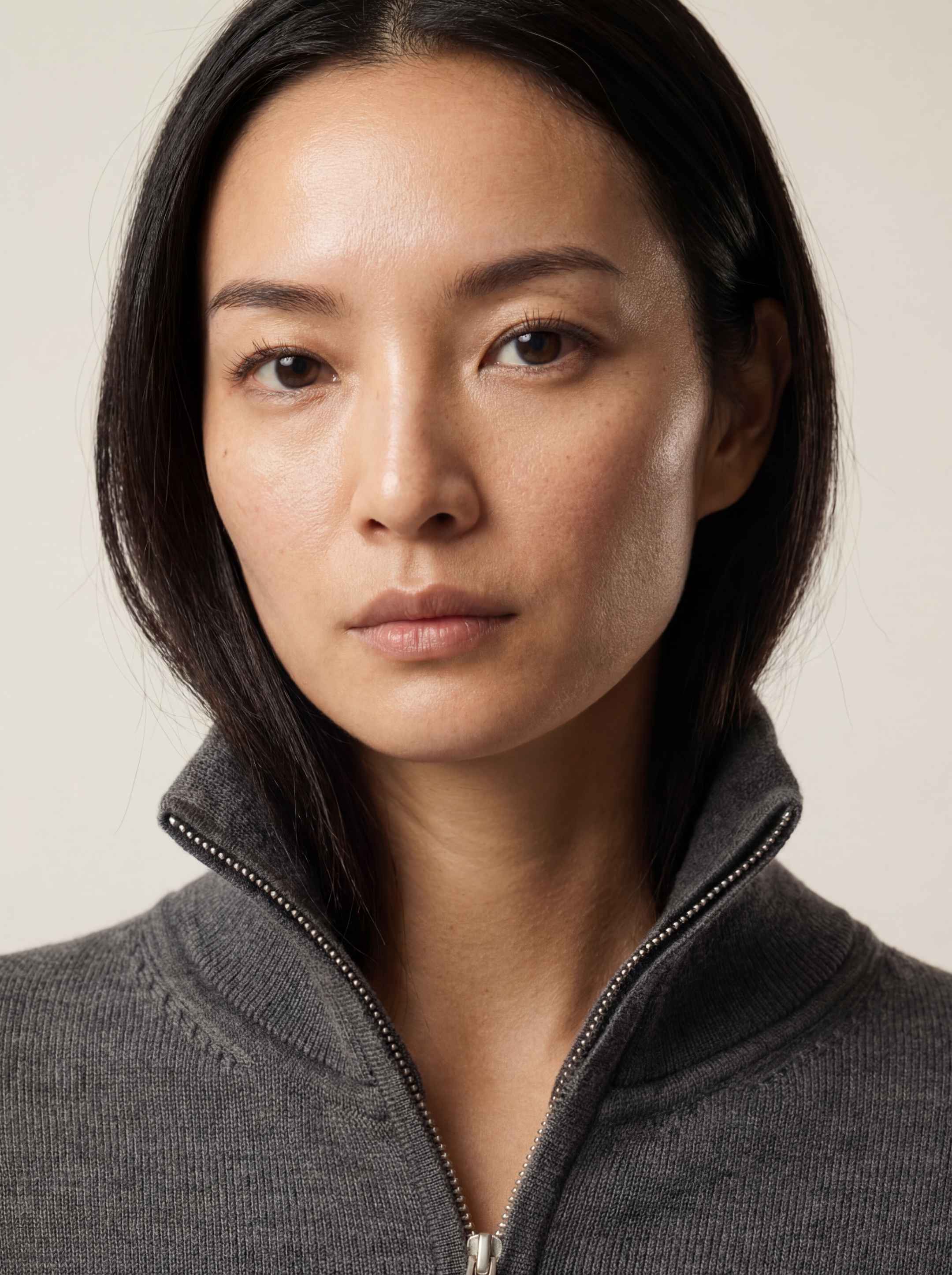 The Knitted Quarter Zip - Slate Grey - Image 6