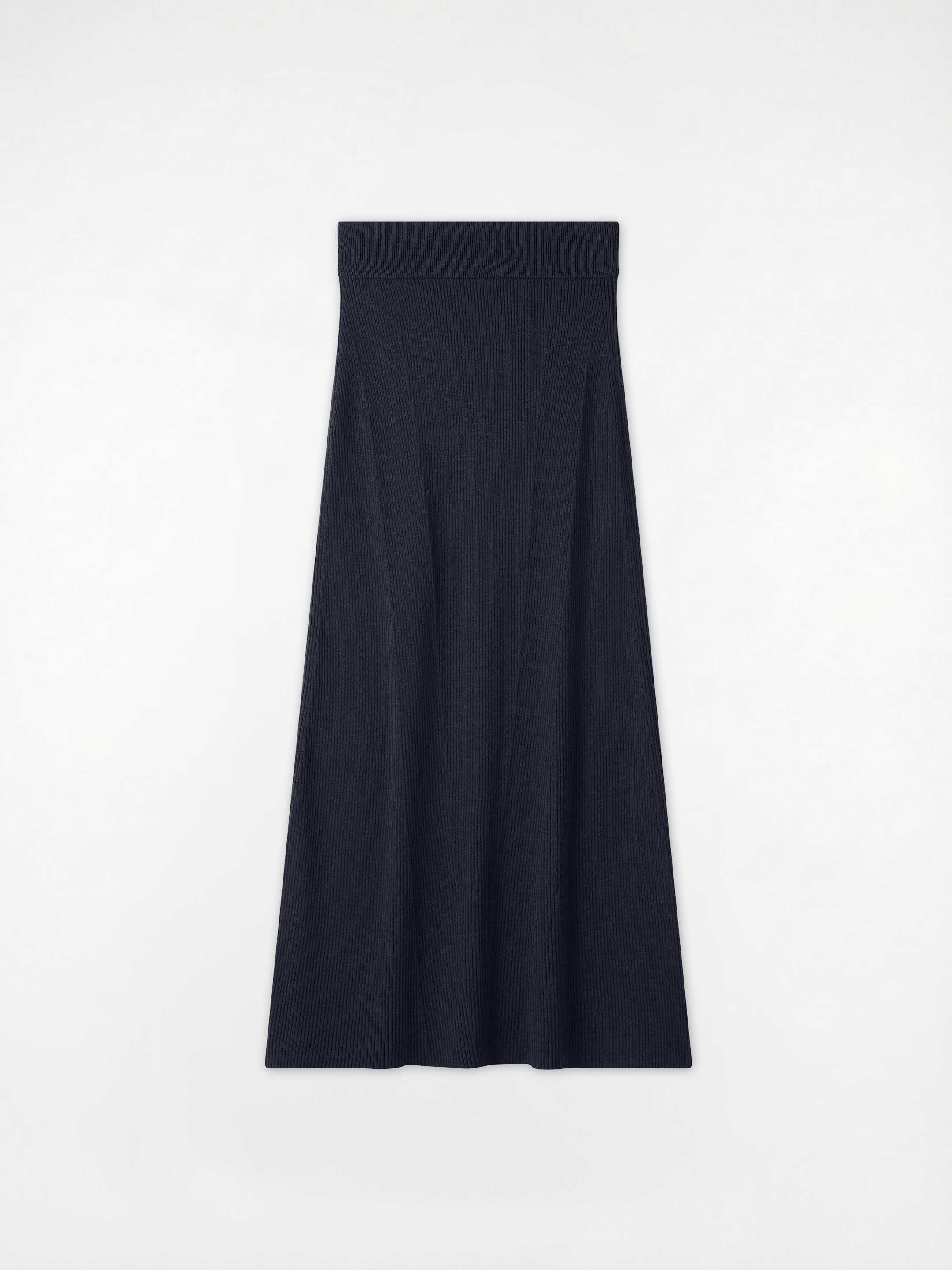 The Ribbed Knitted Skirt - Pacific Blue - Image 5