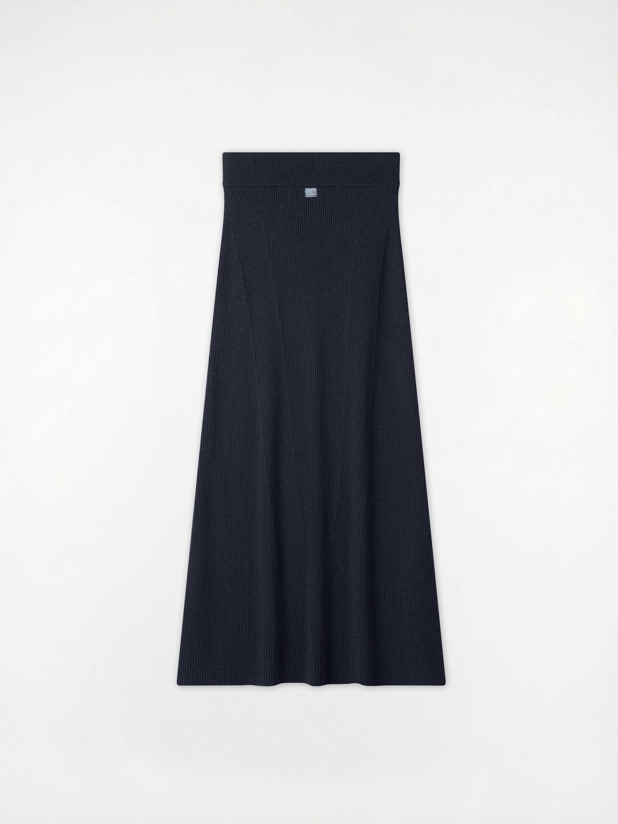 The Ribbed Knitted Skirt - Pacific Blue - Image 8