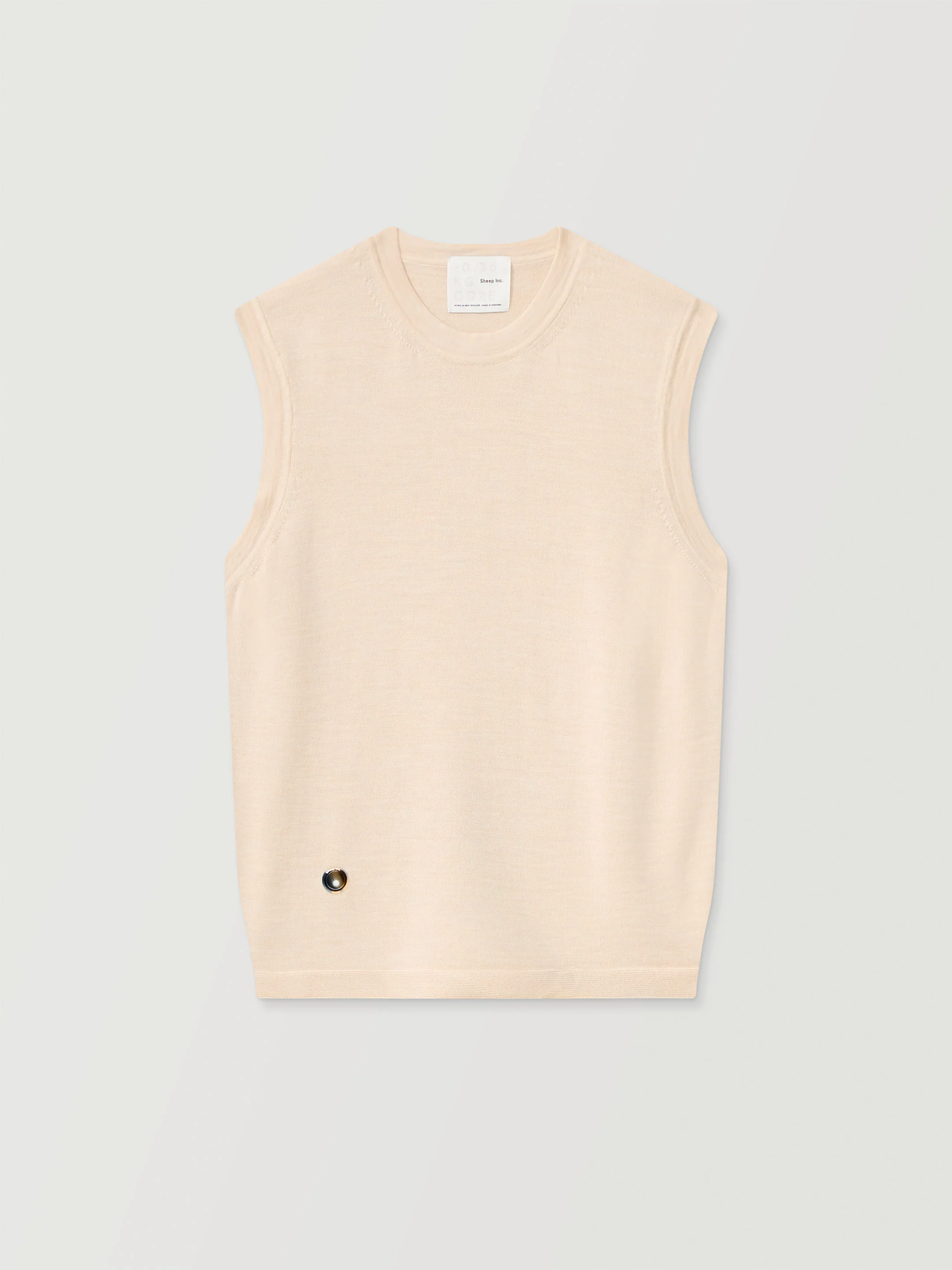 The Knitted Vest - Almond White