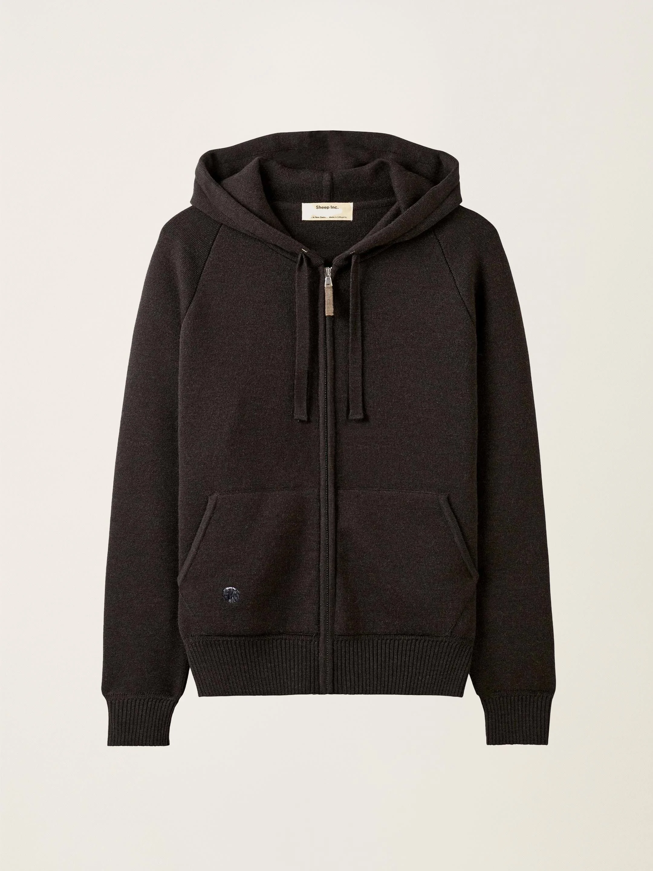 The Knitted Zip Hoodie - Anthracite Black - Image 4