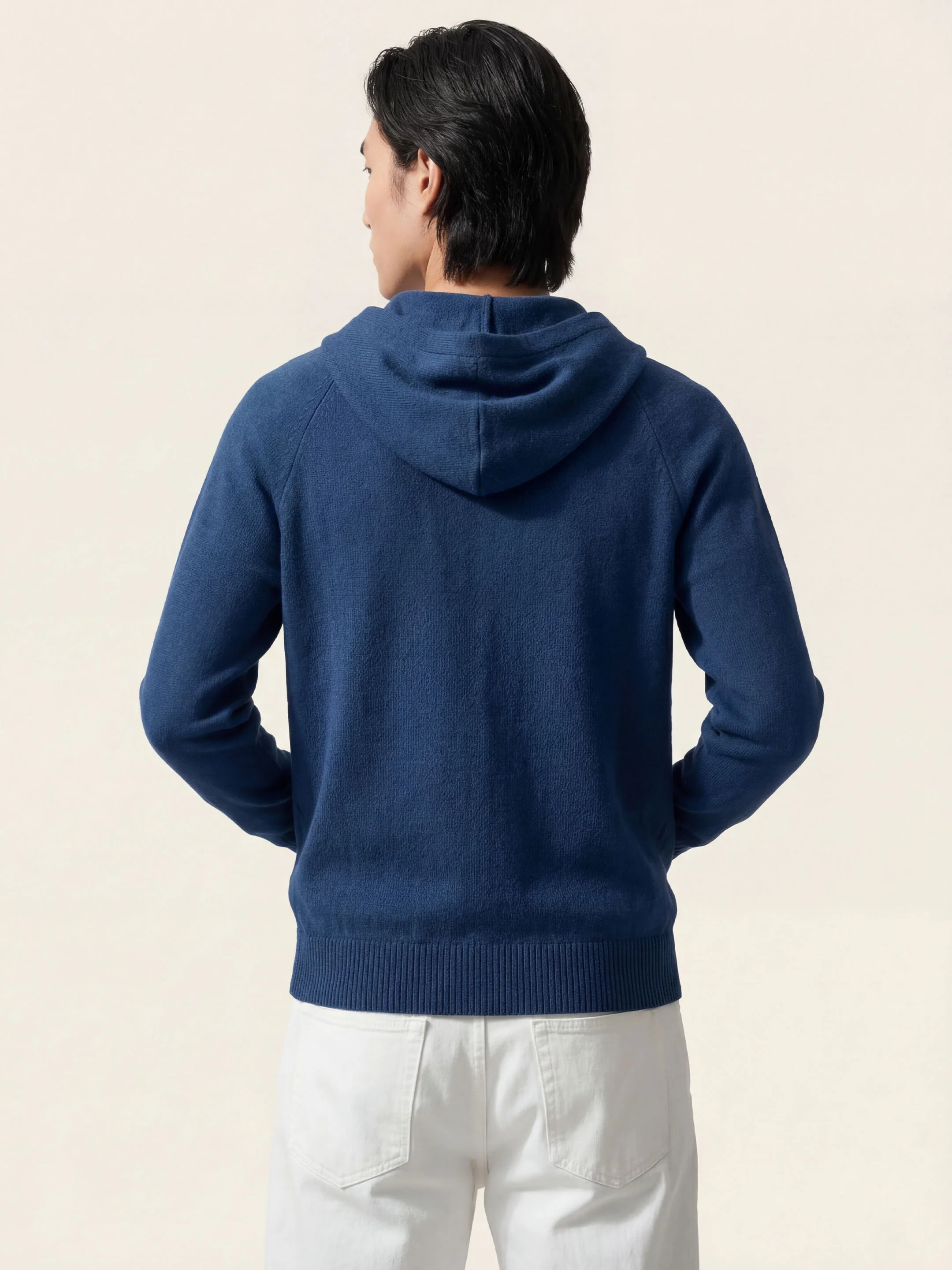 The Knitted Zip Hoodie - Tasman Blue - Image 3