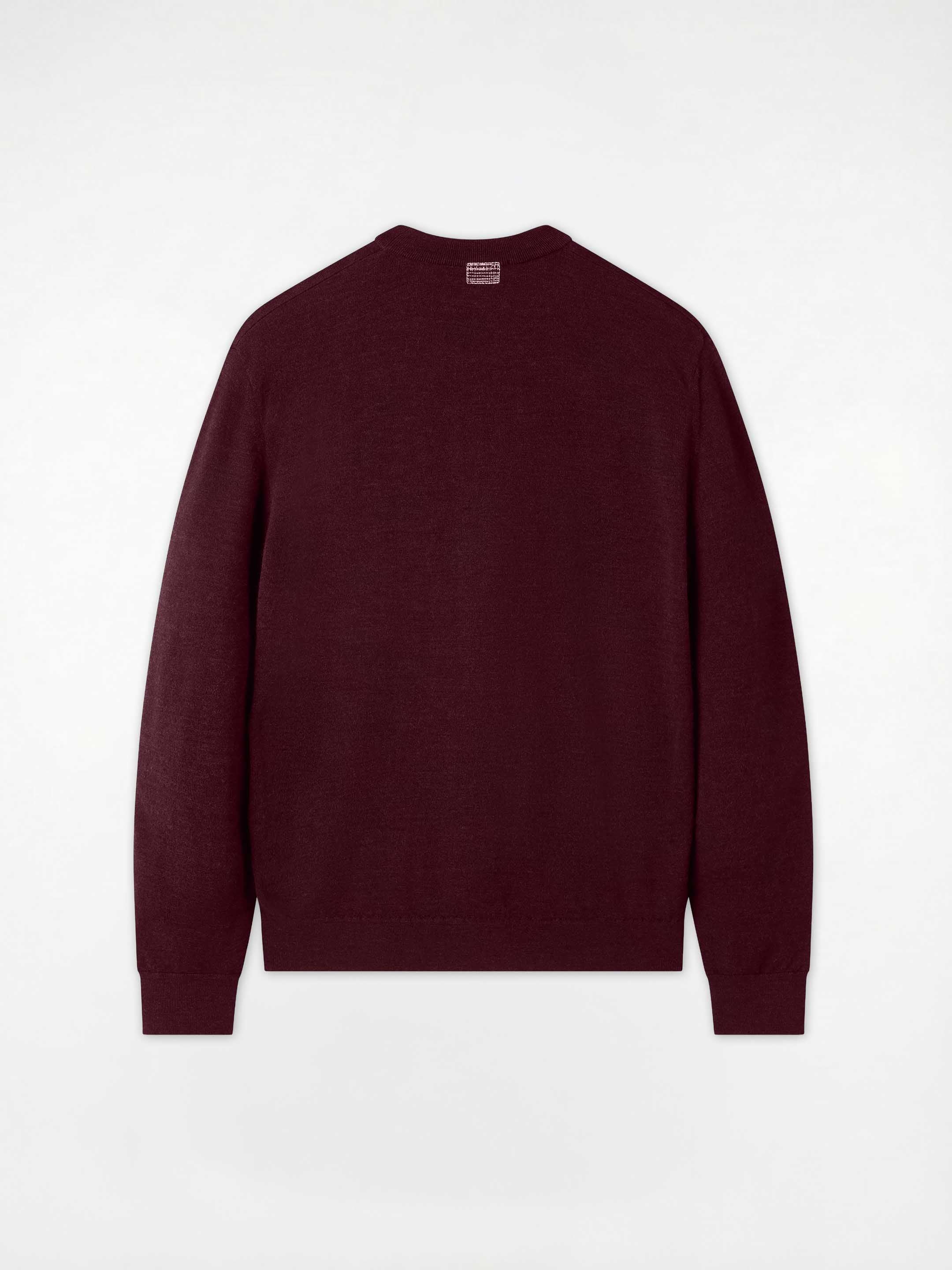 The Fine Knit Crewneck - Konini Burgundy - Image 5