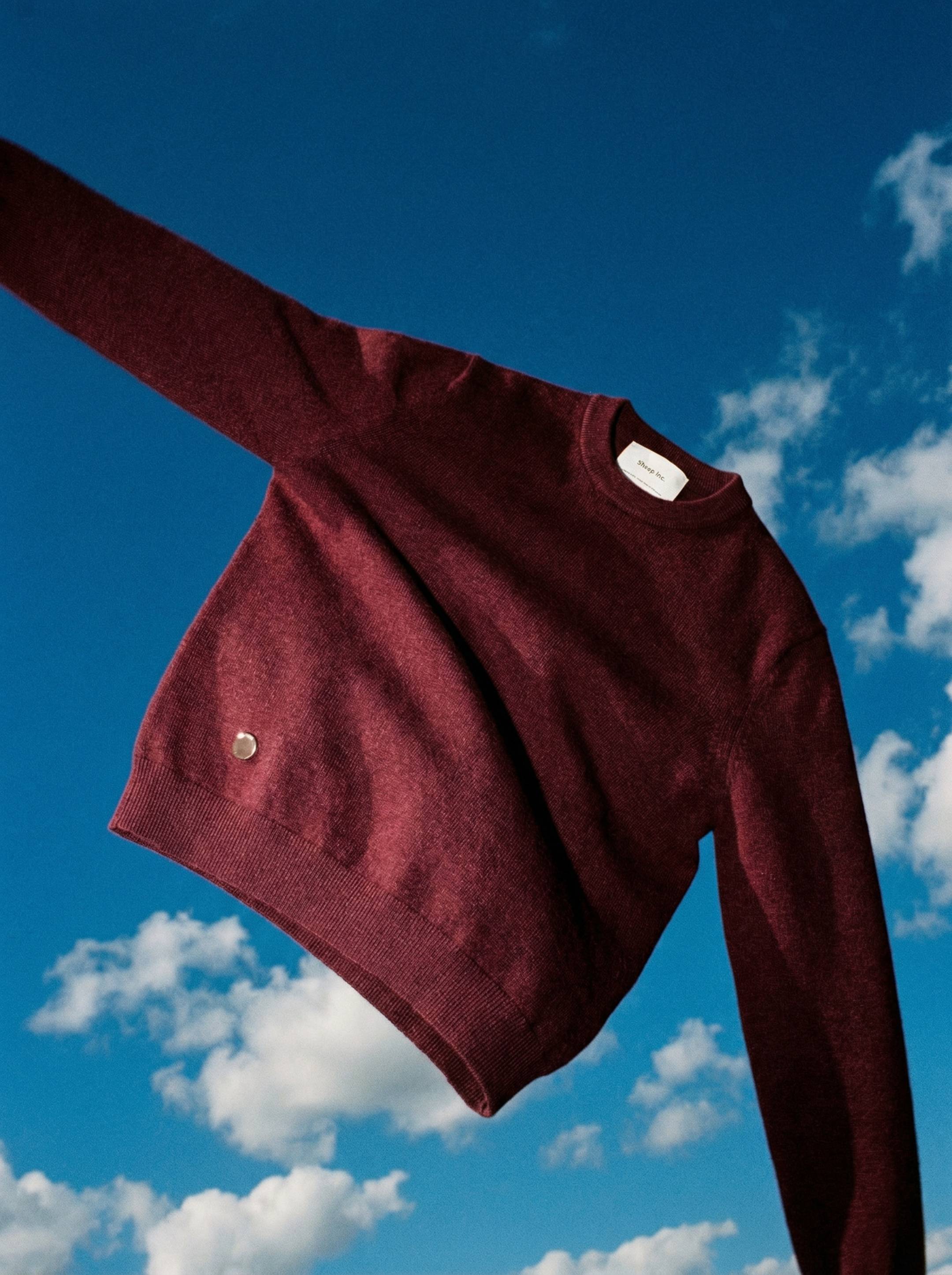 The Fine Knit Crewneck - Konini Burgundy - Image 7