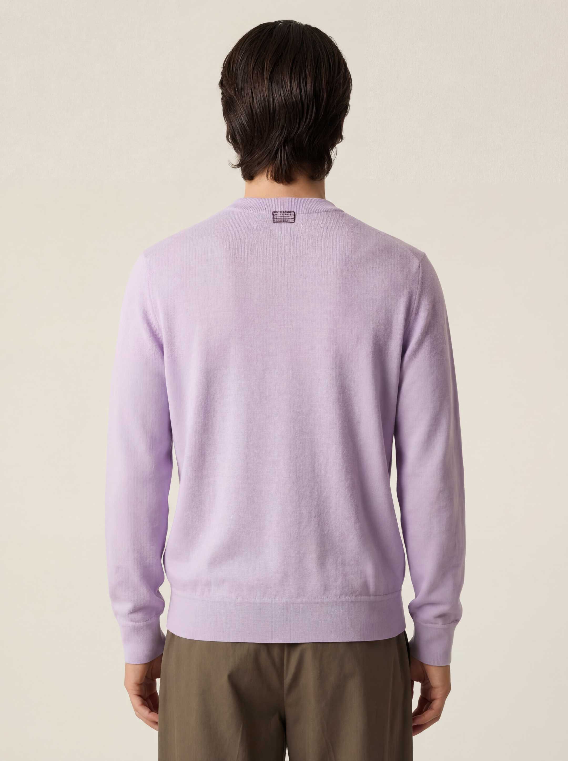 The Fine Knit Crewneck - Lupin Lilac - Image 3