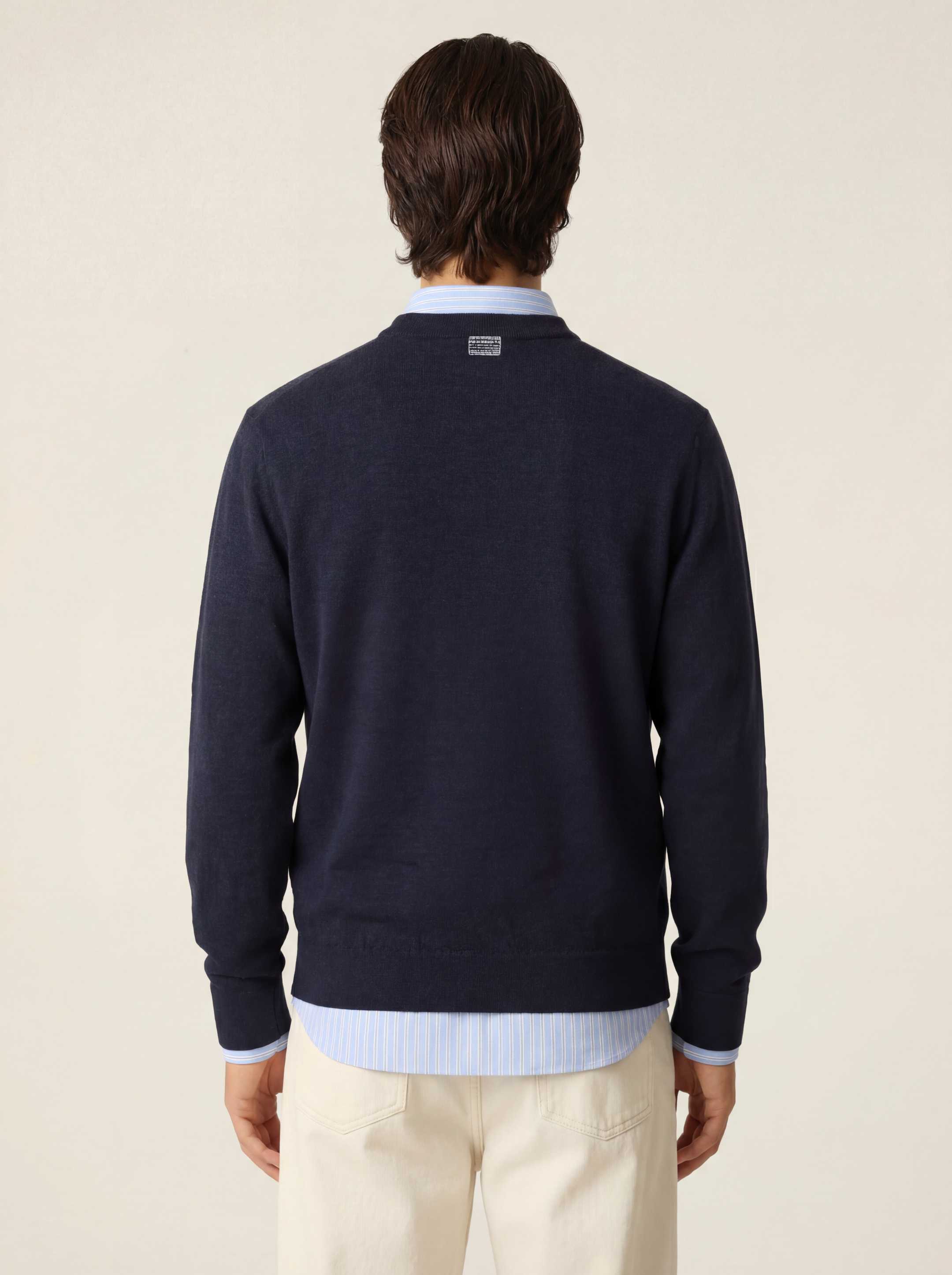 The Fine Knit Crewneck - Pacific Blue - Image 2