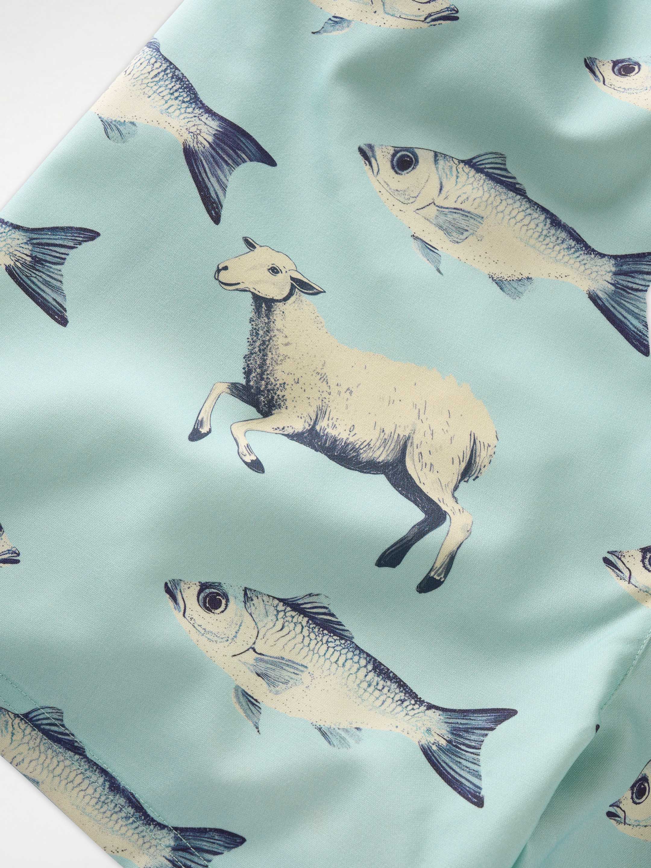 The Merino Swim Shorts - Blue Fish - Image 5