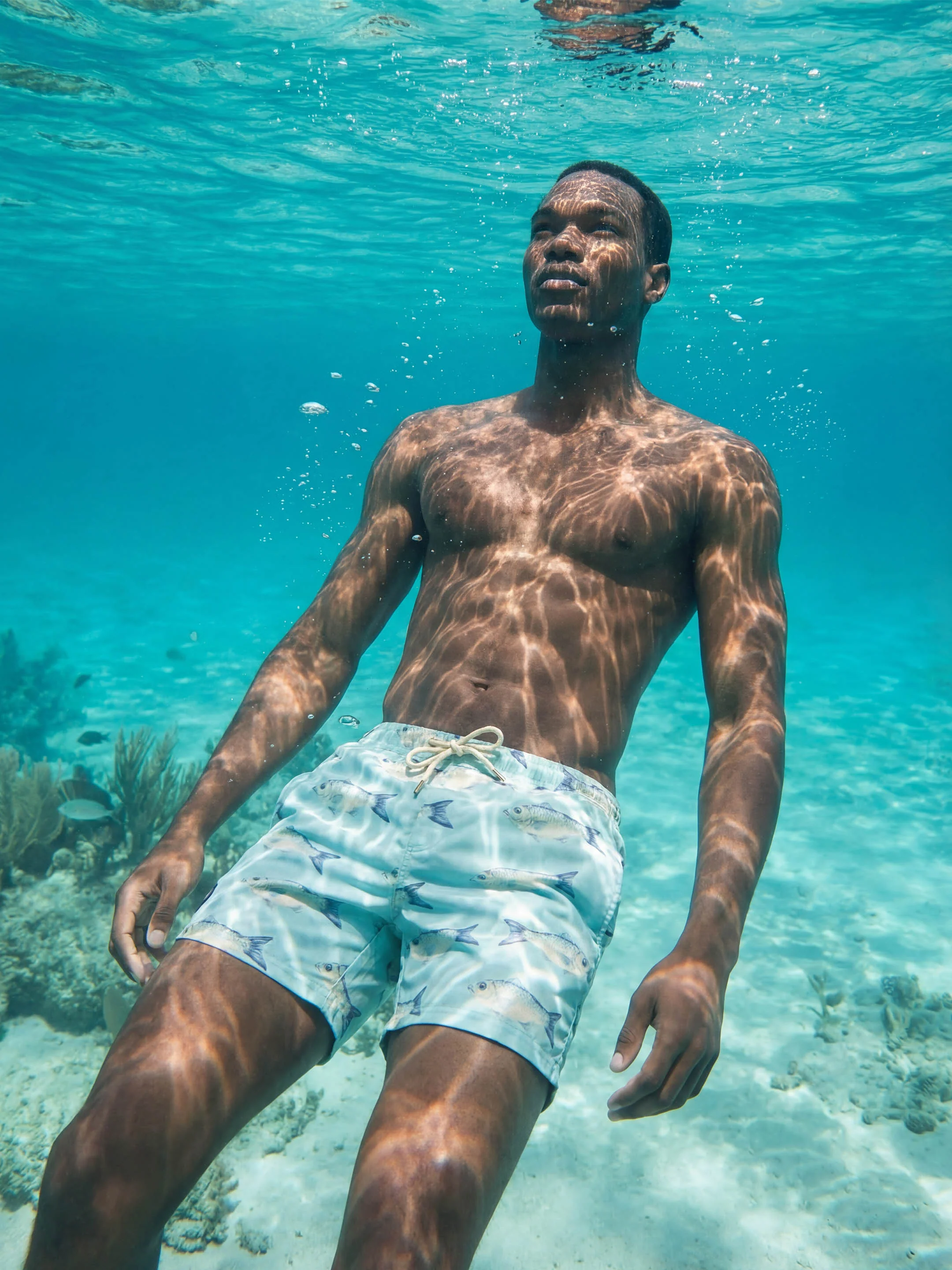 The Merino Swim Shorts - Blue Fish - Image 6