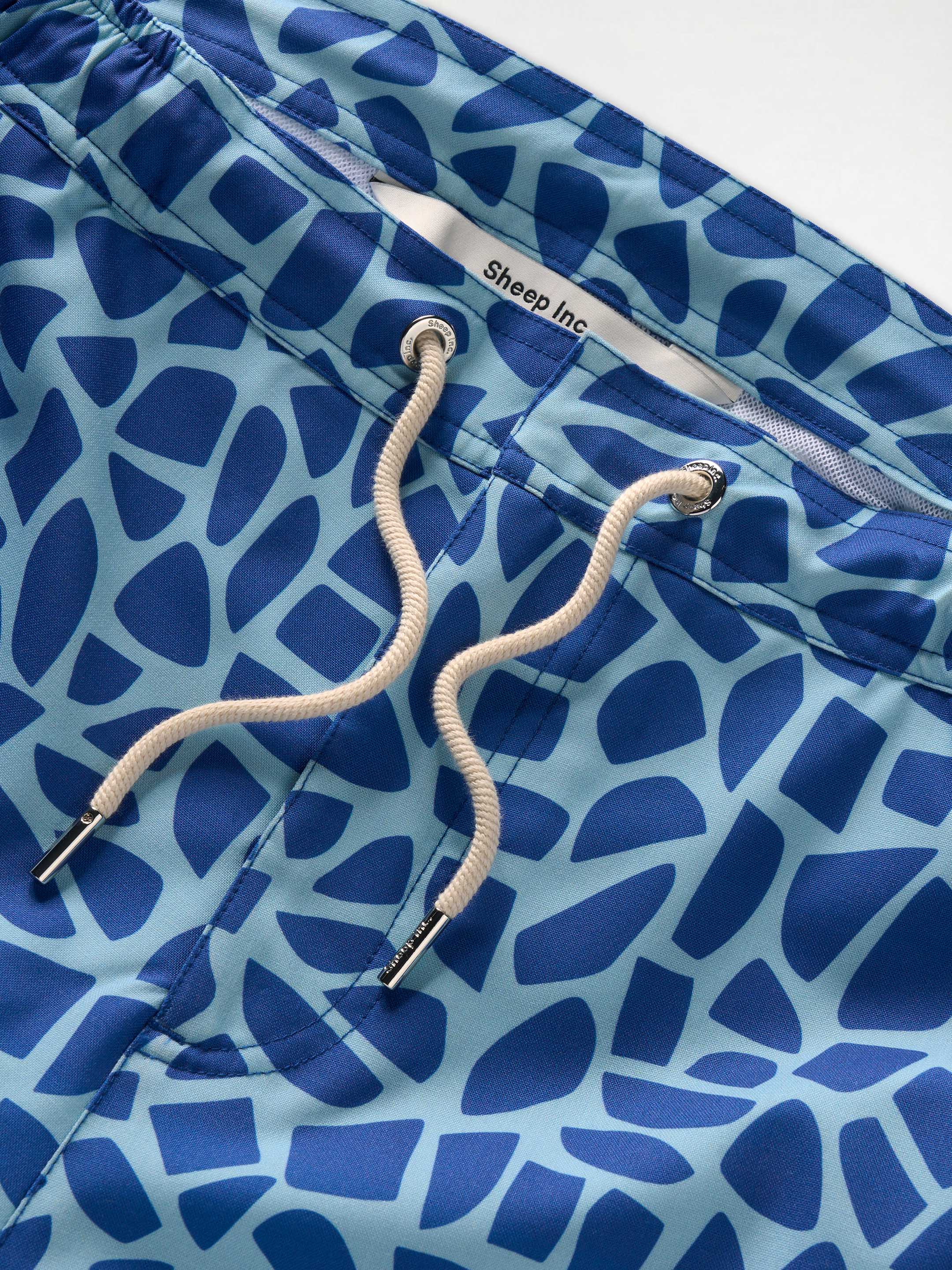 The Merino Swim Shorts - Cobalt Mosaic - Image 4
