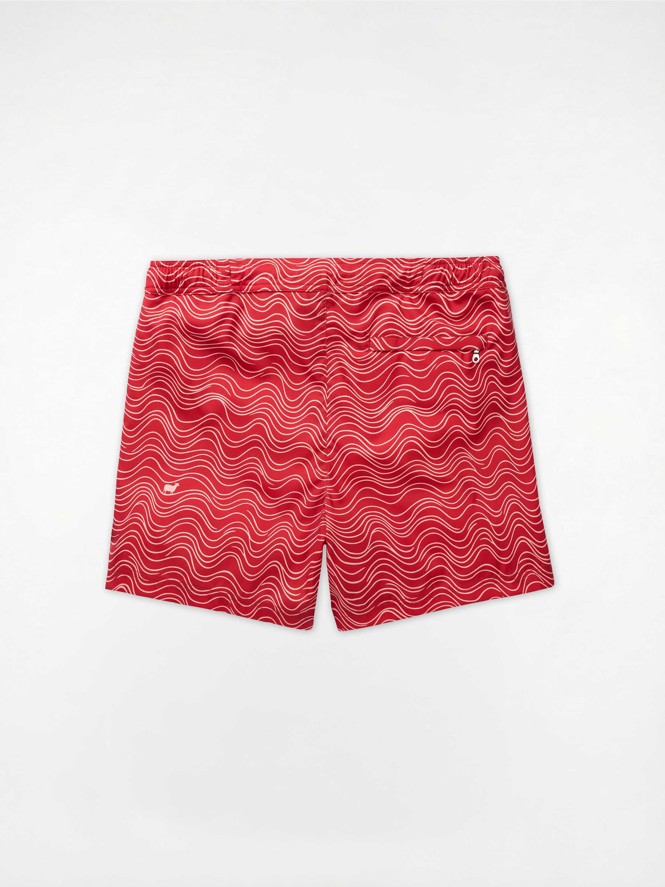 The Merino Swim Shorts - Crimson Current - Image 4