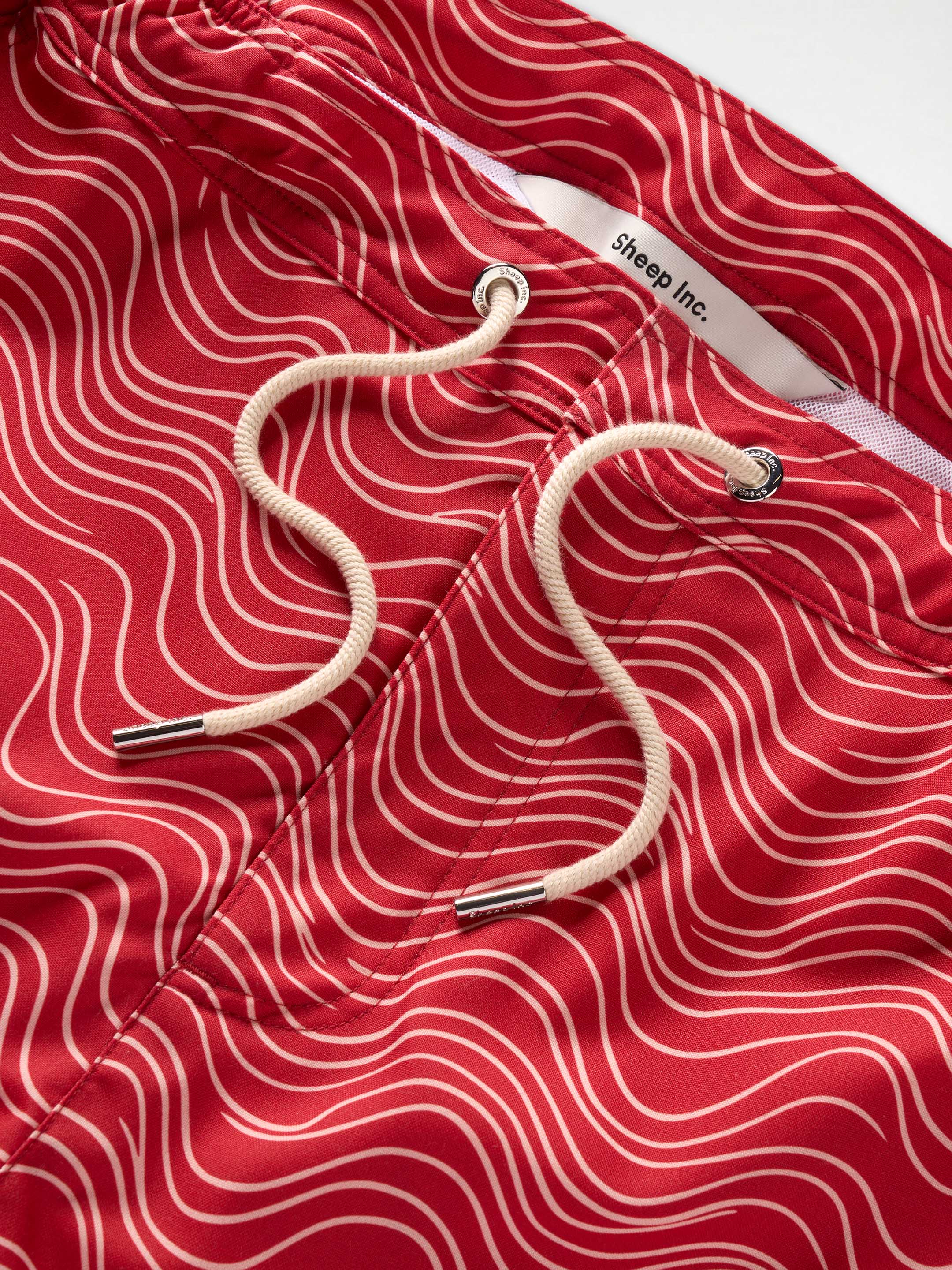 The Merino Swim Shorts - Crimson Current - Image 5