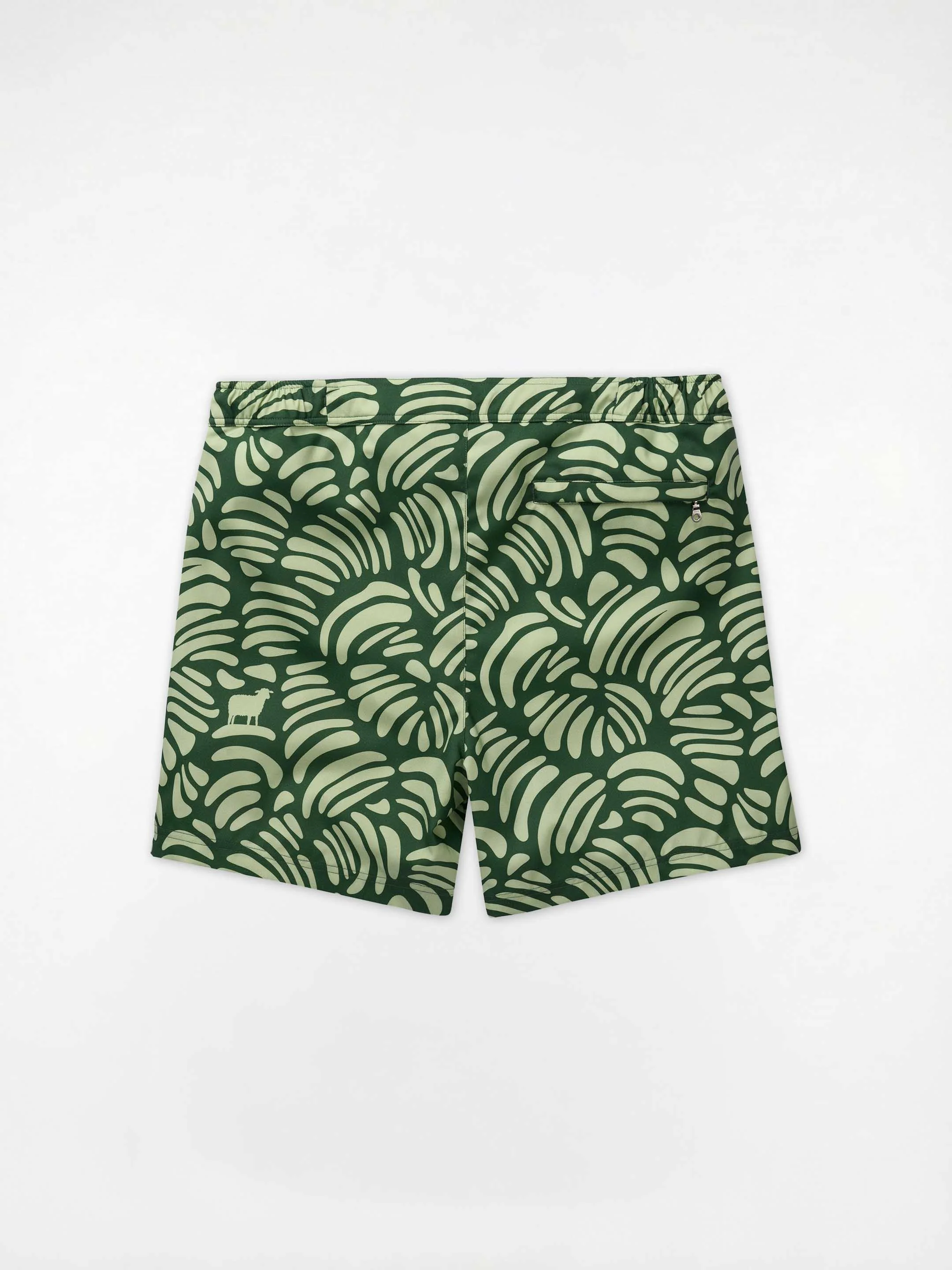 The Merino Swim Shorts - Green Tropic - Image 4