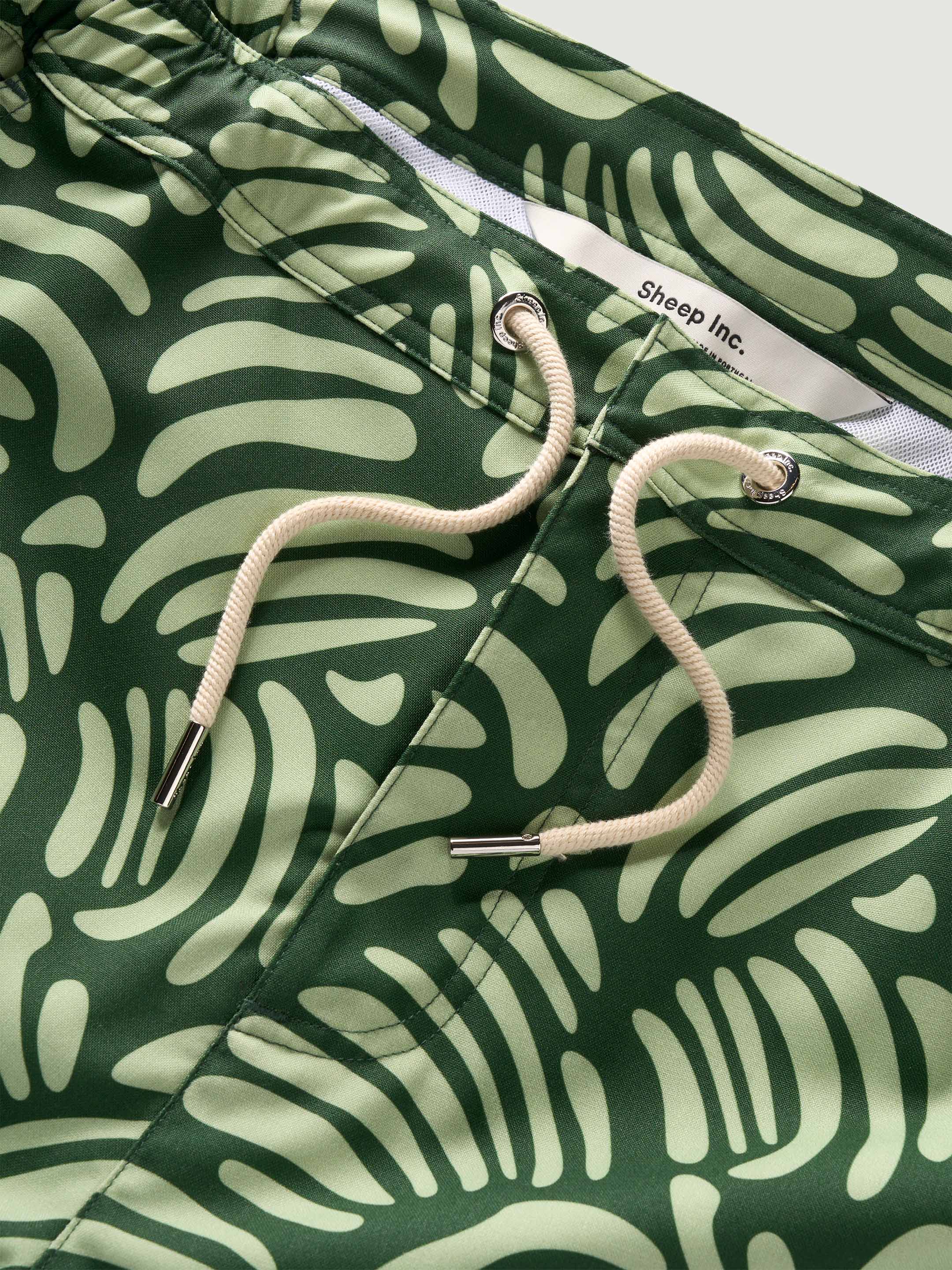 The Merino Swim Shorts - Green Tropic - Image 5