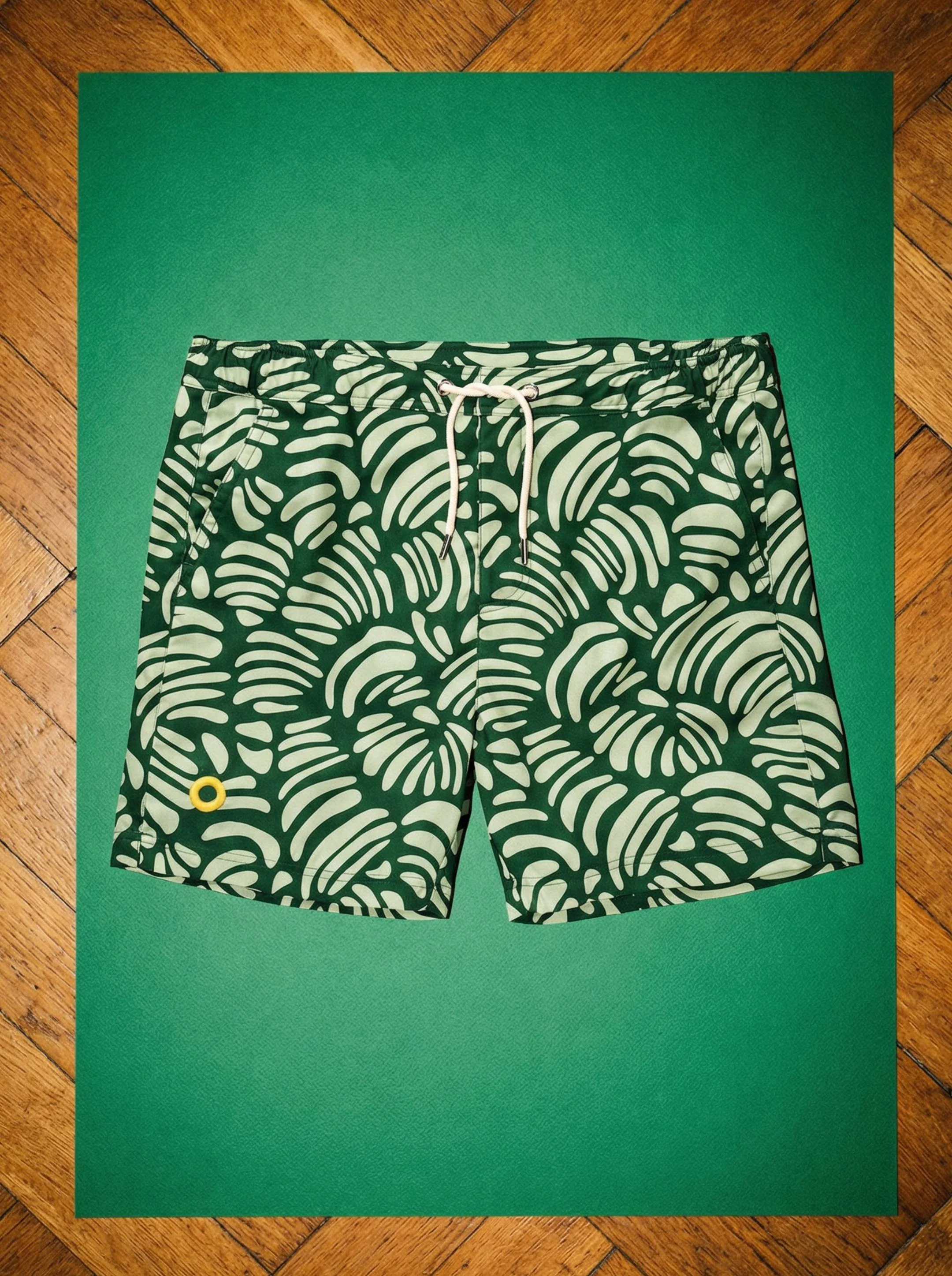 The Merino Swim Shorts - Green Tropic - Image 7