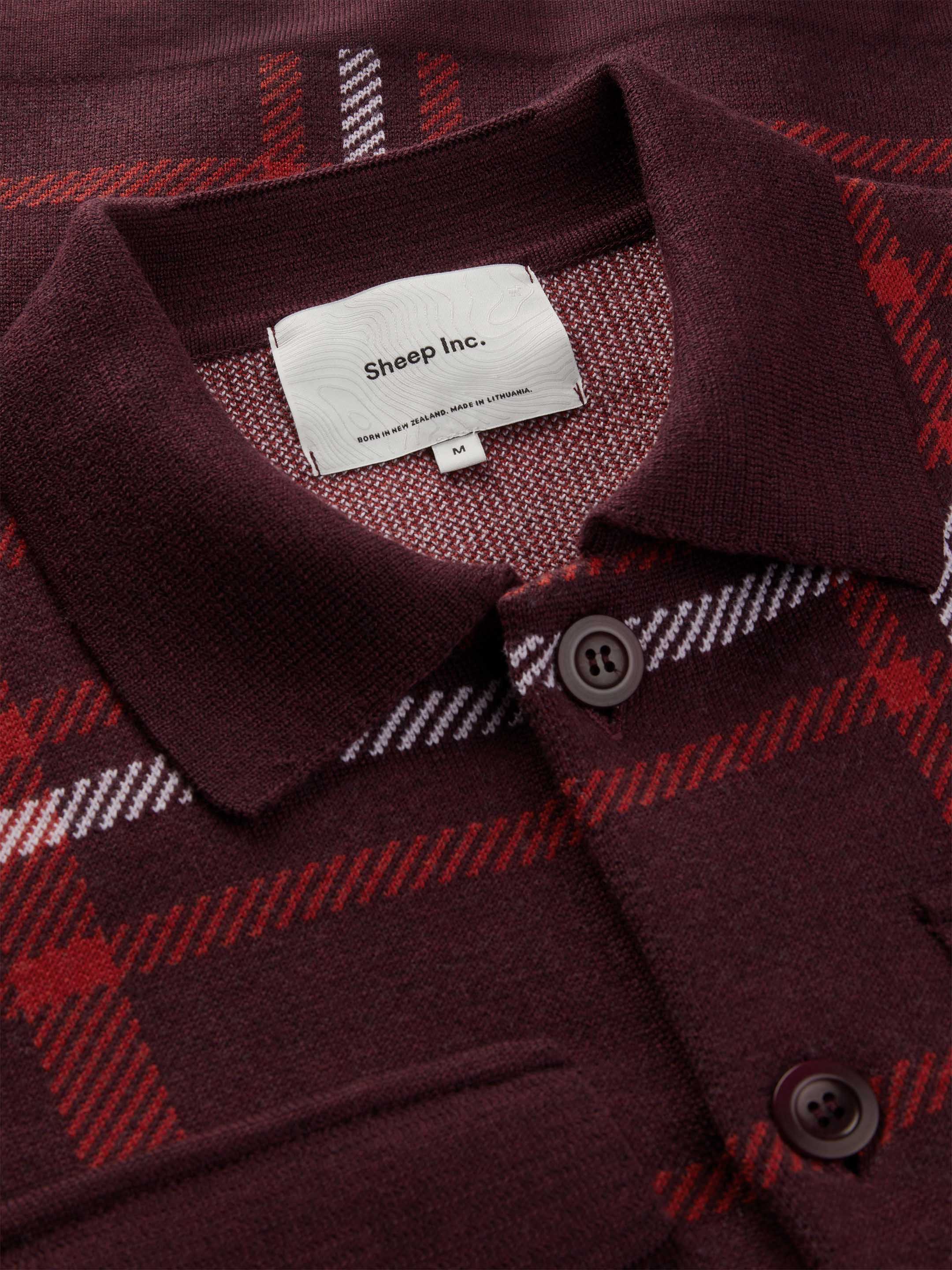 The Plaid Over Shirt - Konini Burgundy - Image 4