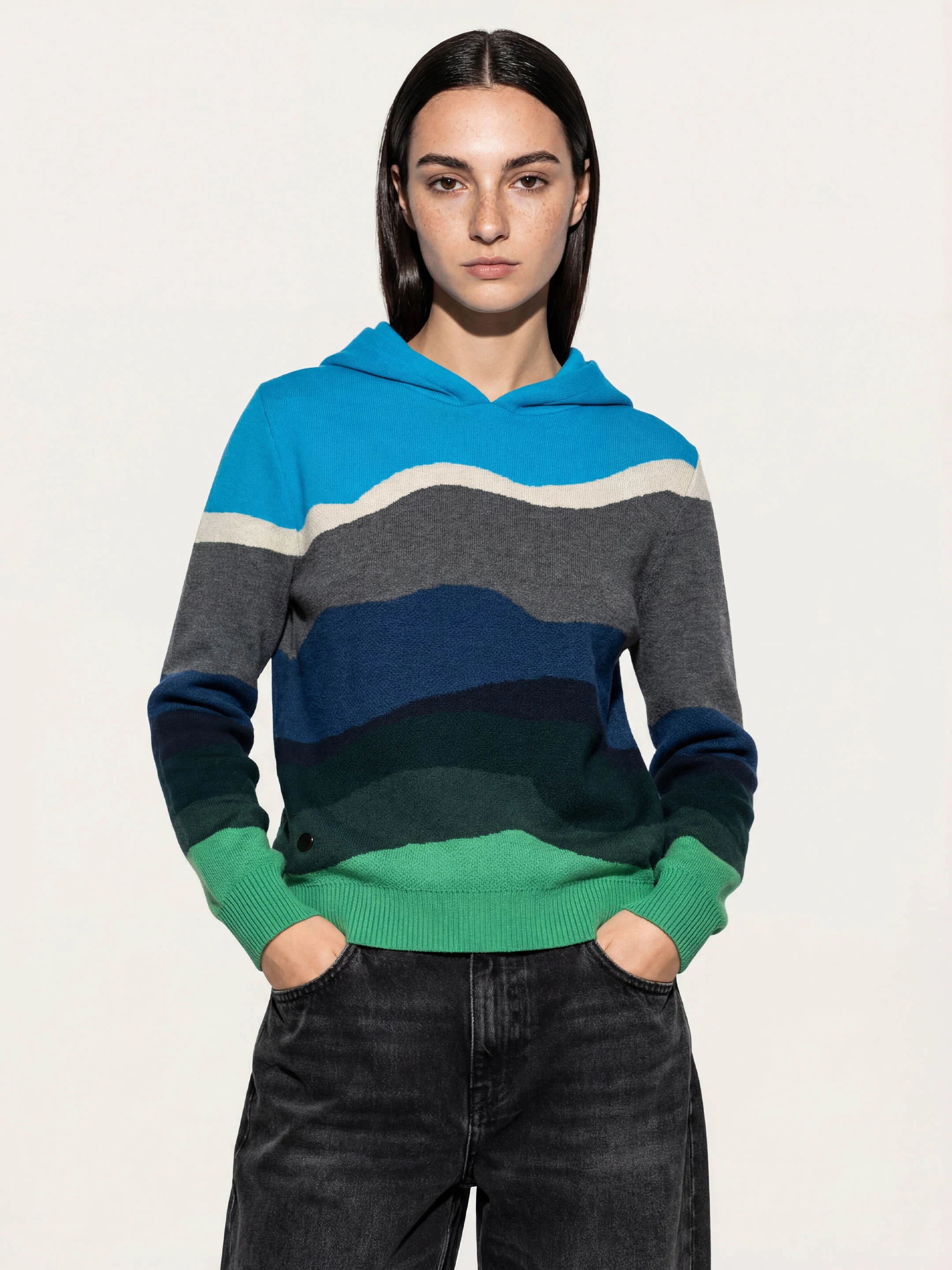 The Sheepscape Hoodie - Turquoise Blue - Image 3