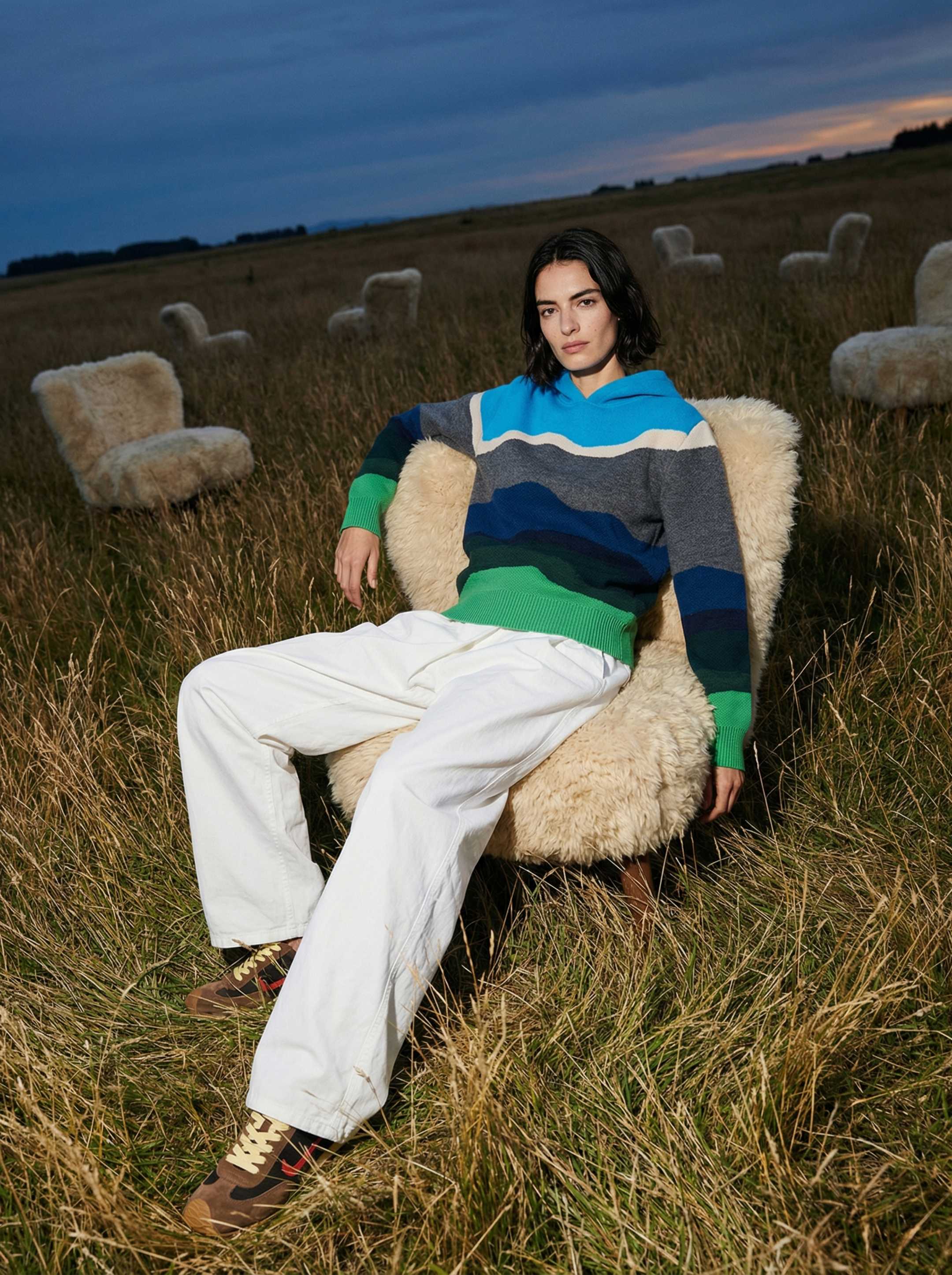 The Sheepscape Hoodie - Turquoise Blue - Image 7