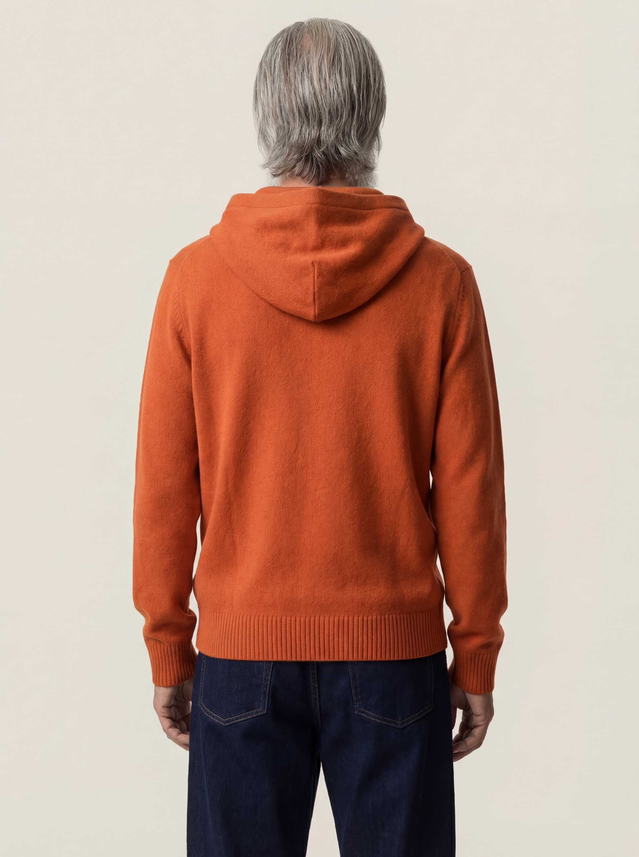 The Signature Merino Hoodie - Burnt Orange - Image 3
