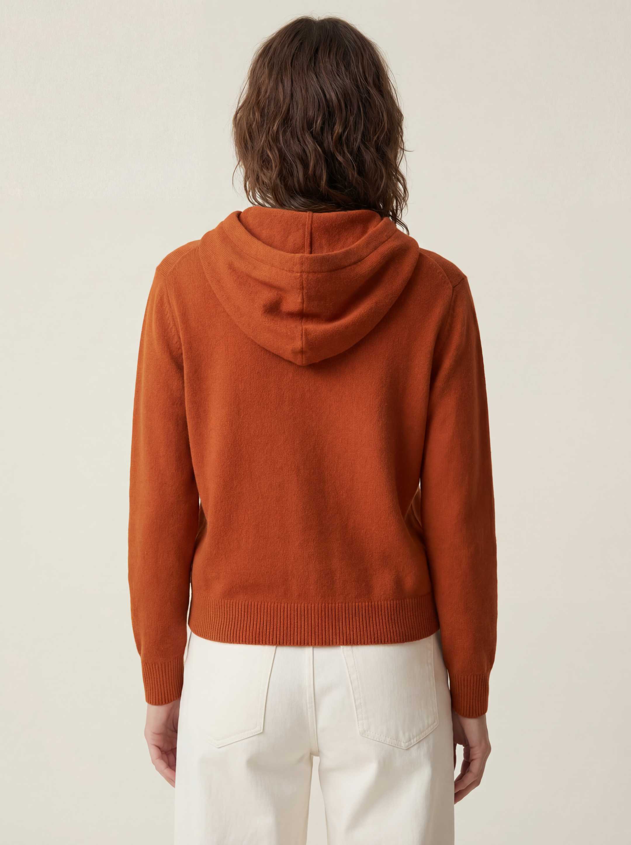 The Signature Merino Hoodie - Burnt Orange - Image 4