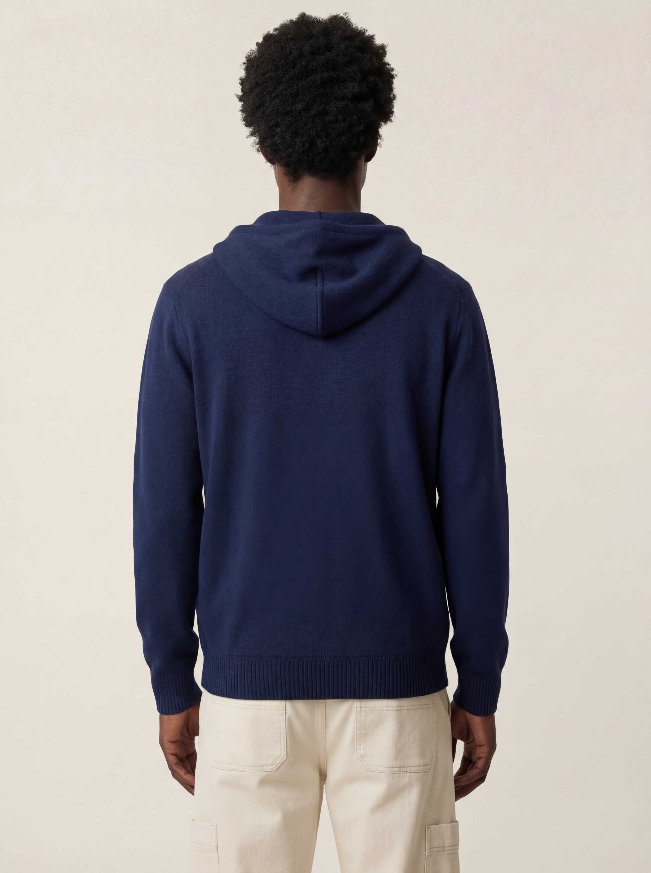 The Signature Merino Zip Hoodie - Atlantic Blue - Image 3