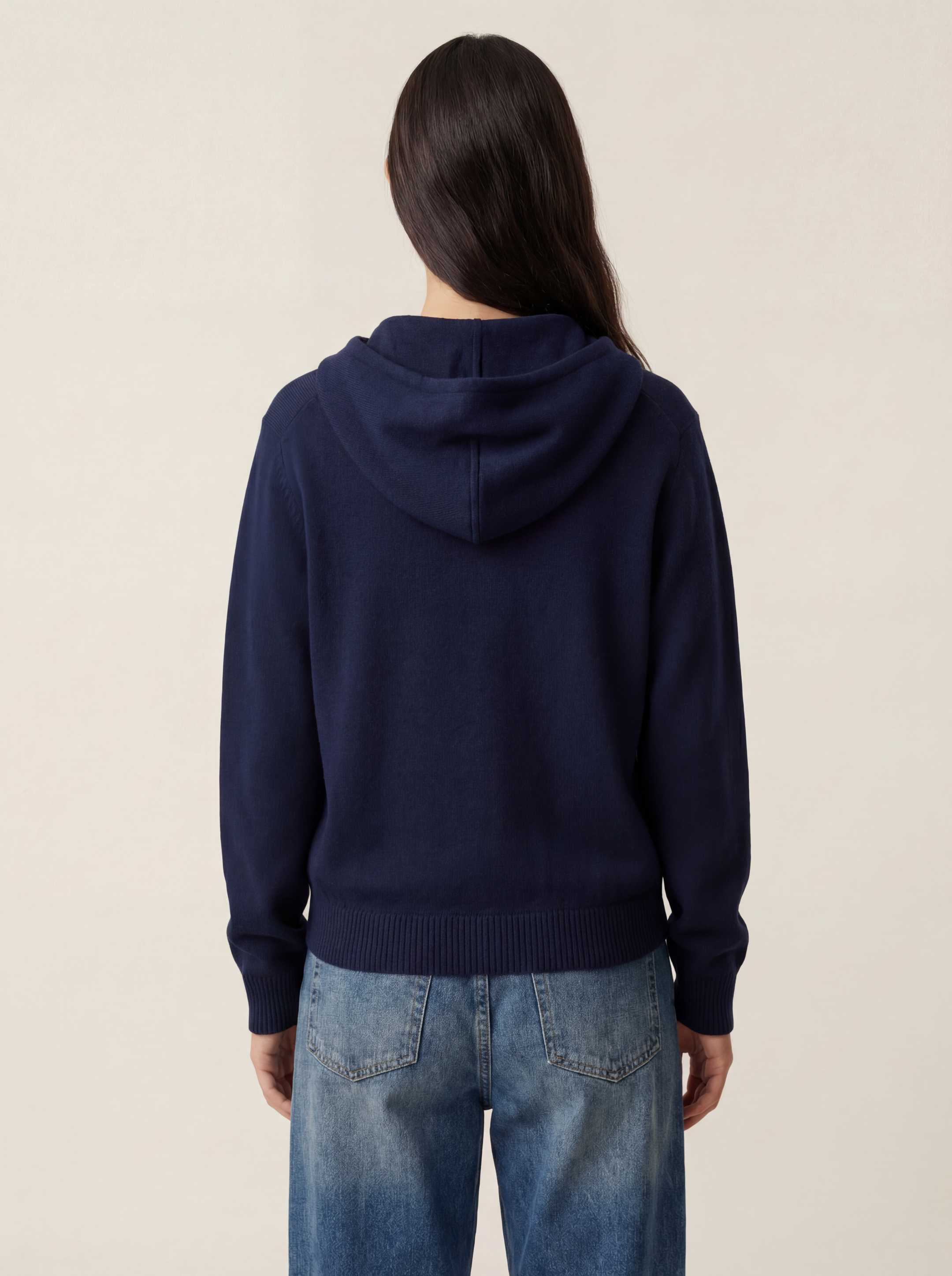 The Signature Merino Zip Hoodie - Atlantic Blue - Image 4