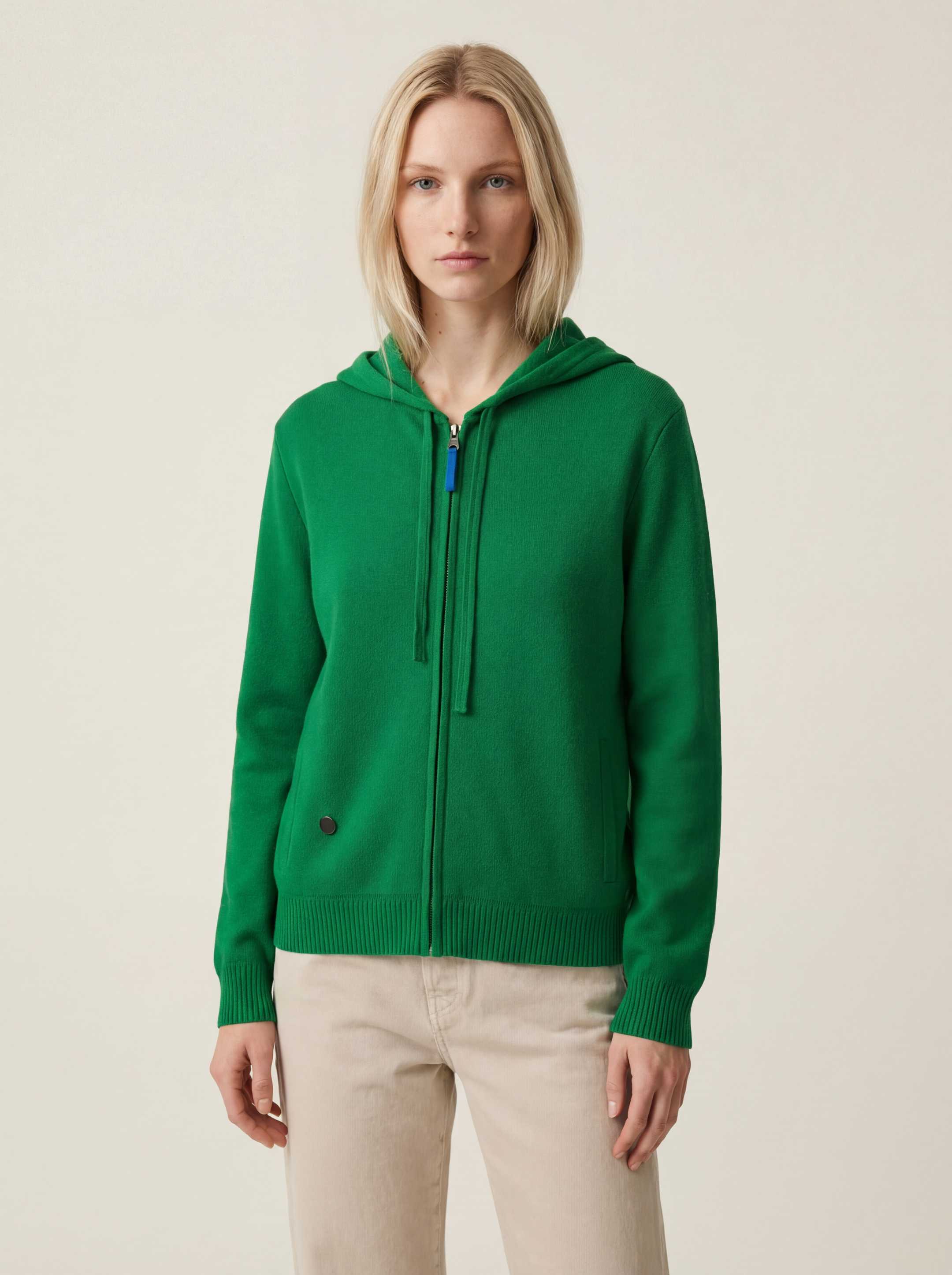 The Signature Merino Zip Hoodie - Bottle Green - Image 4