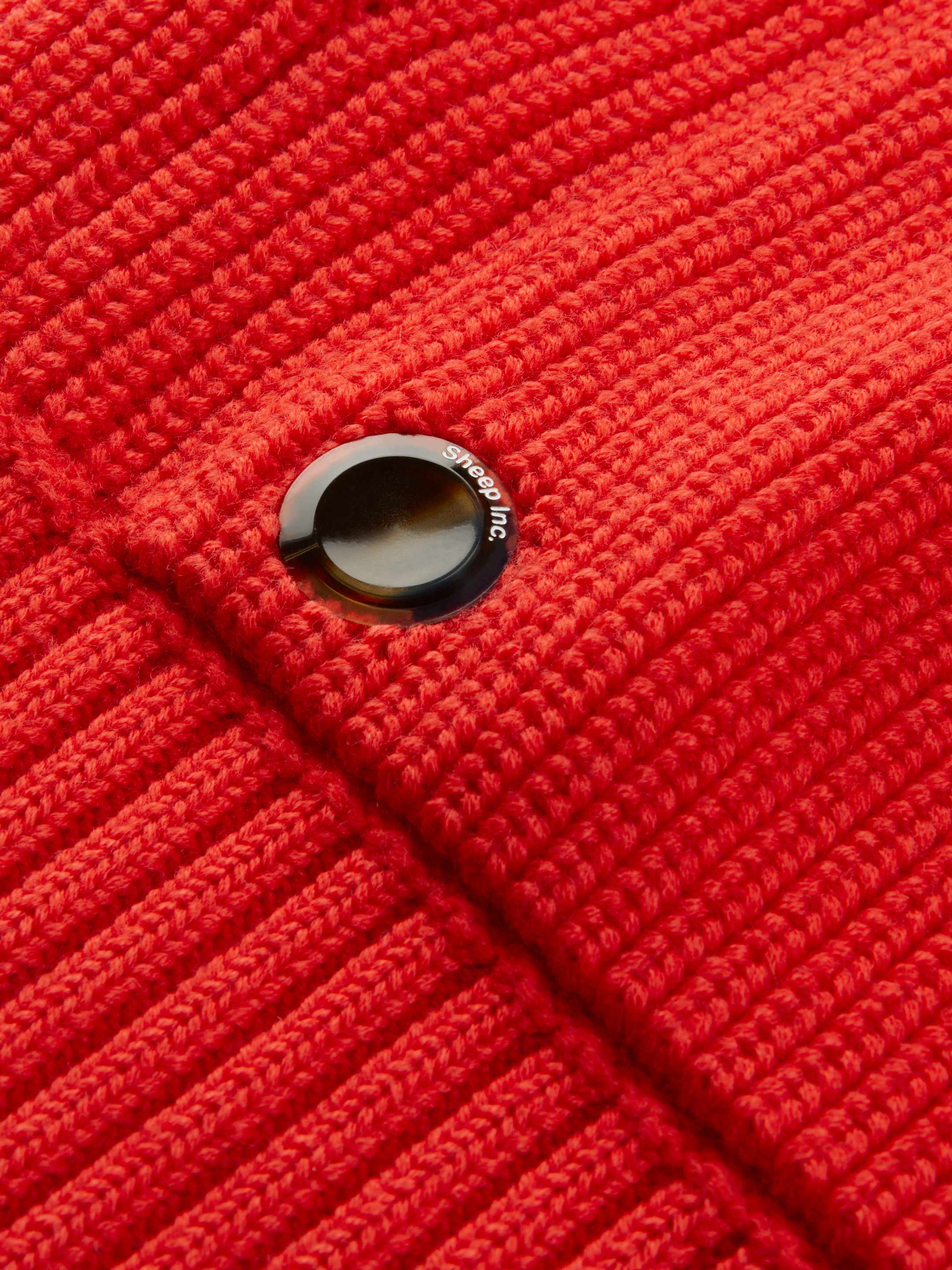 The Soft-Rib Cardigan - Poppy Red - Image 5