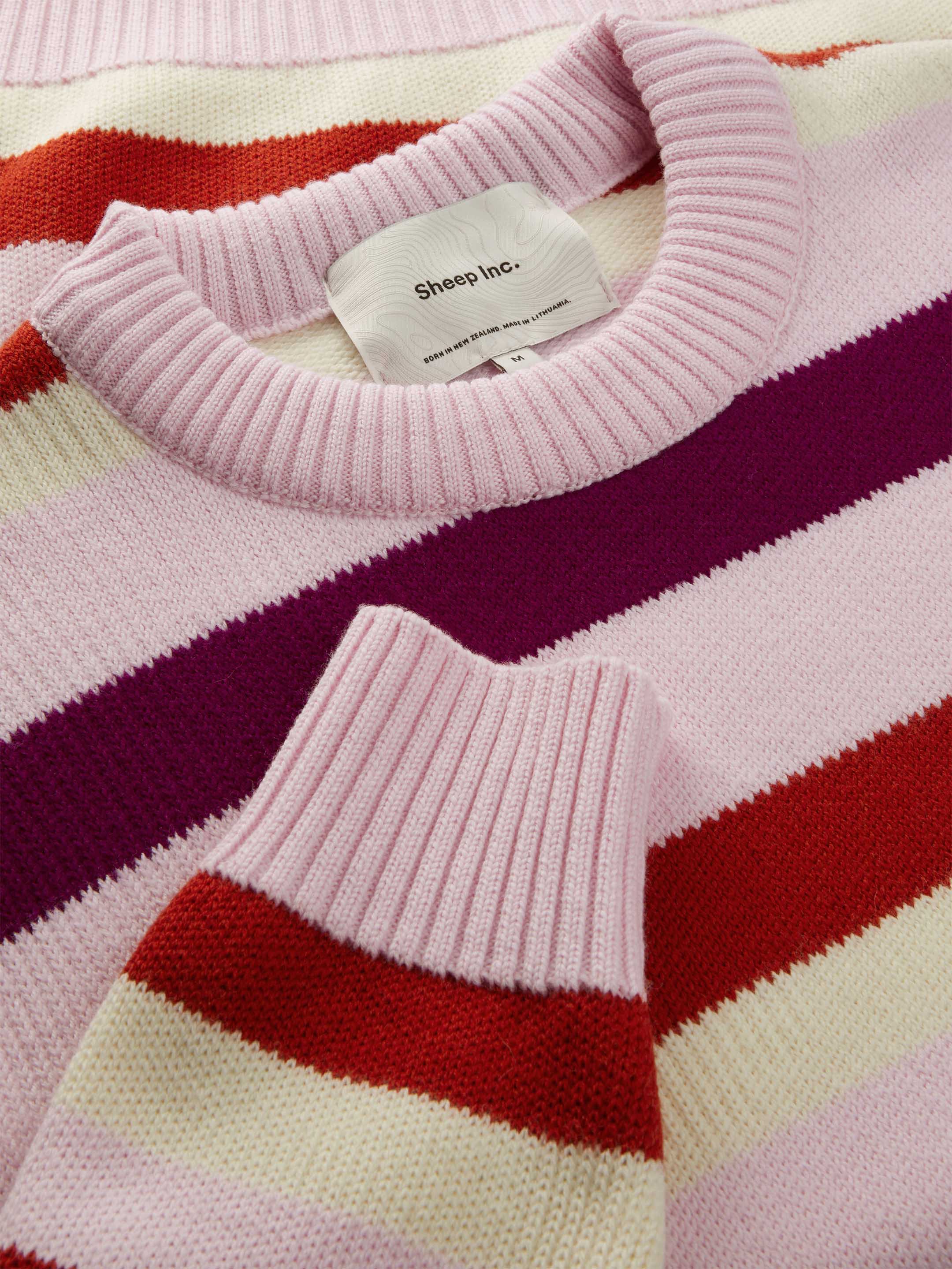 The Stripe Crewneck - Candyfloss Pink - Image 7