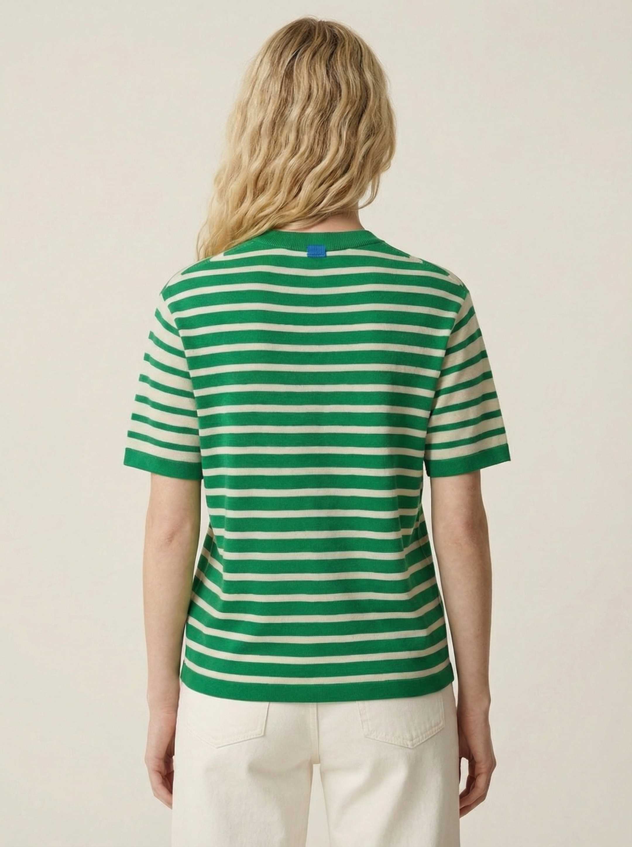 The Stripe T-Shirt - Bottle Green - Image 4