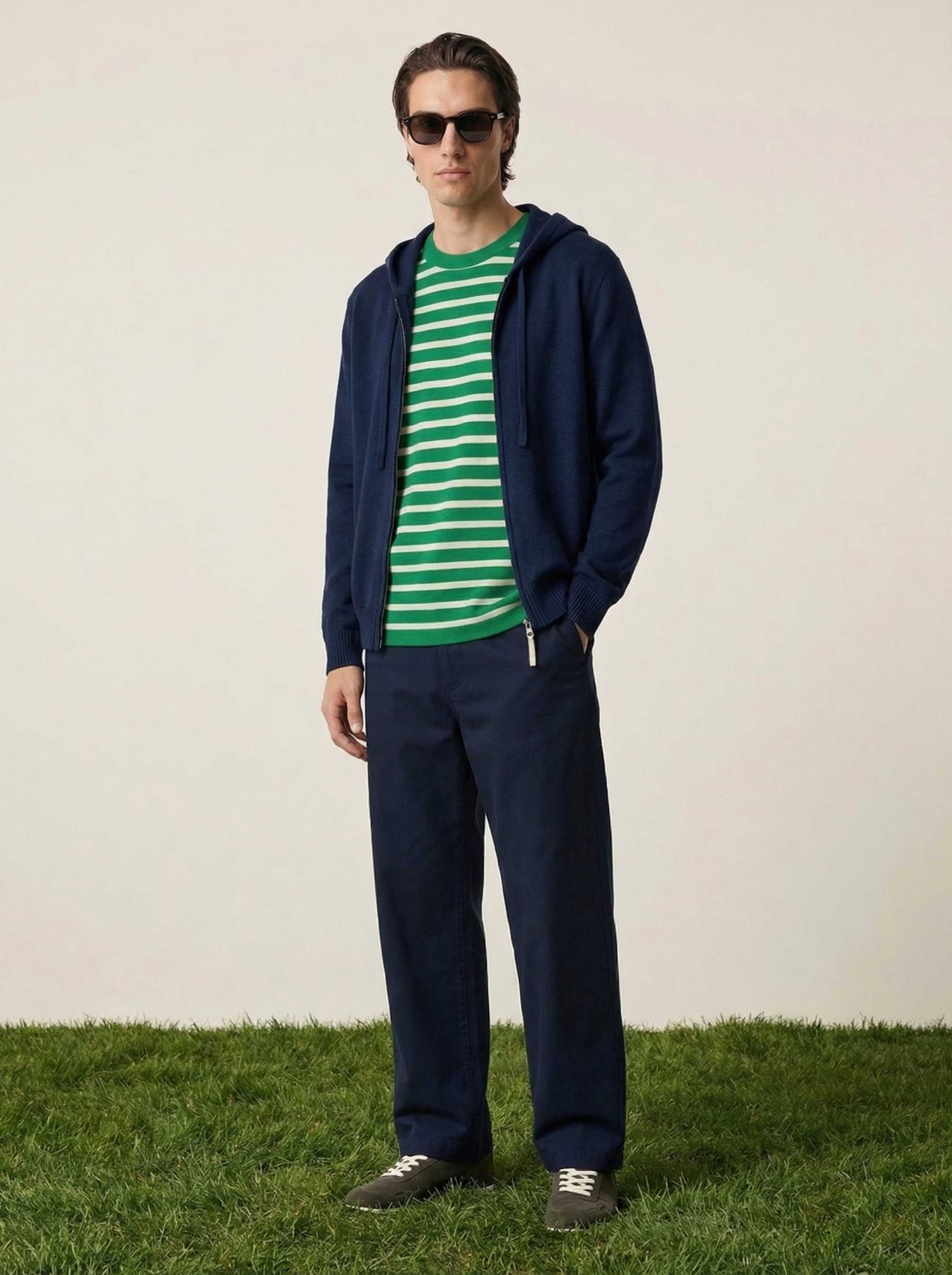 The Stripe T-Shirt - Bottle Green - Image 7