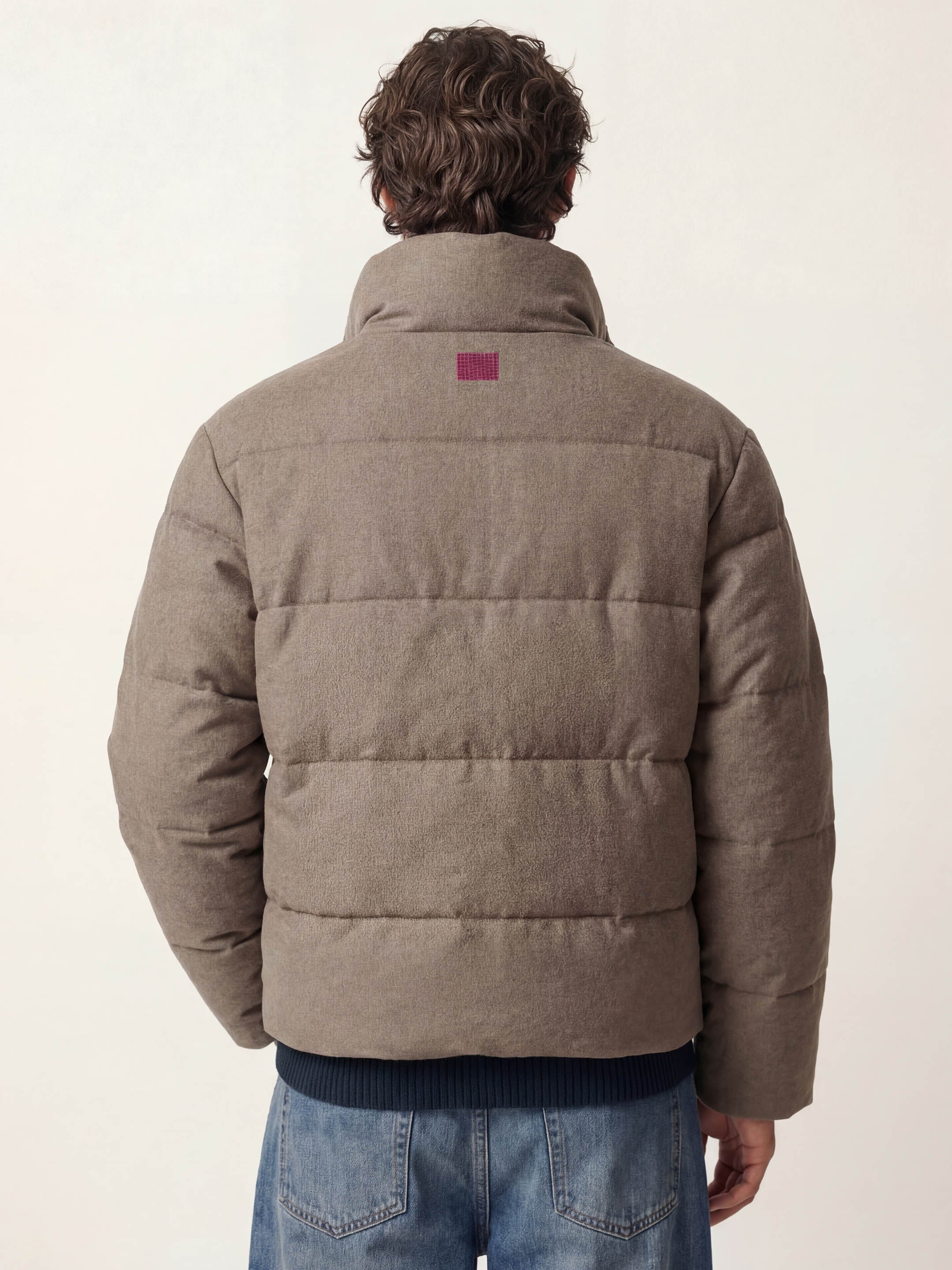 The Wool Puffer Jacket - Fawn Brown - Image 3