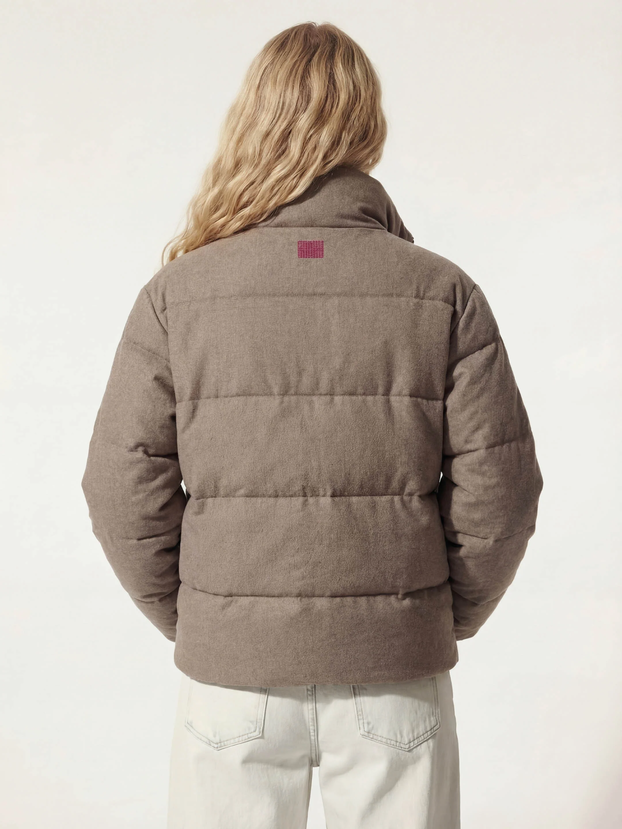 The Wool Puffer Jacket - Fawn Brown - Image 4